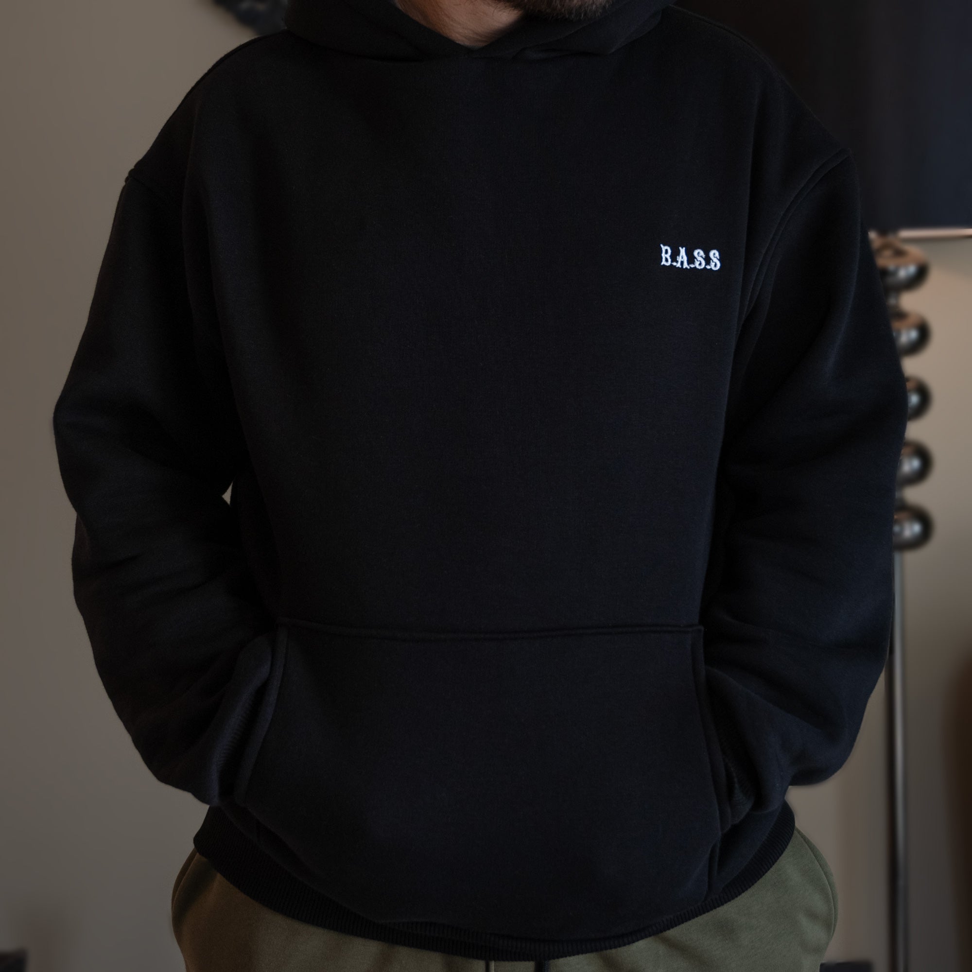 BASS Siyah Oversize Hoodie