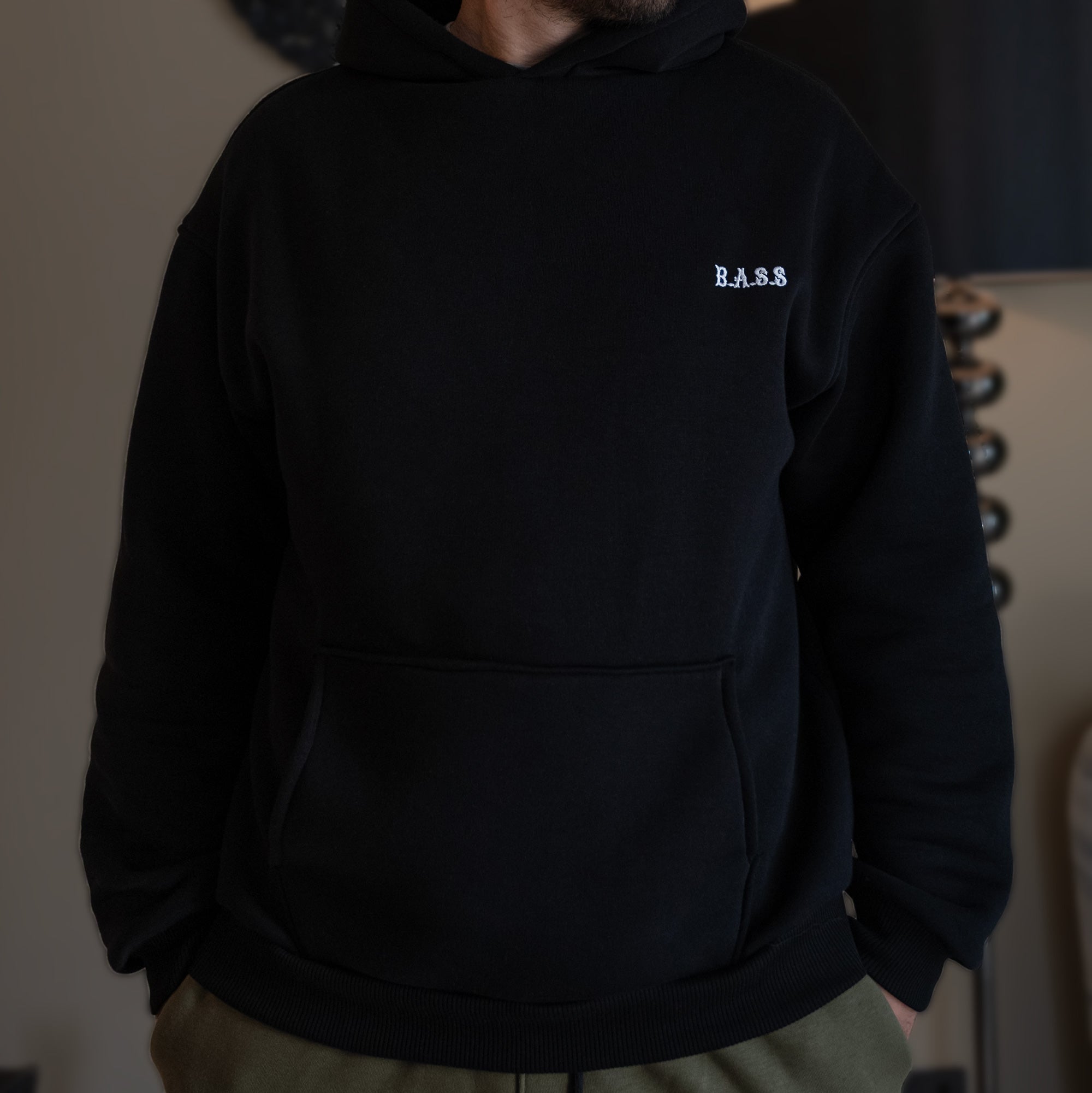 BASS Siyah Oversize Hoodie