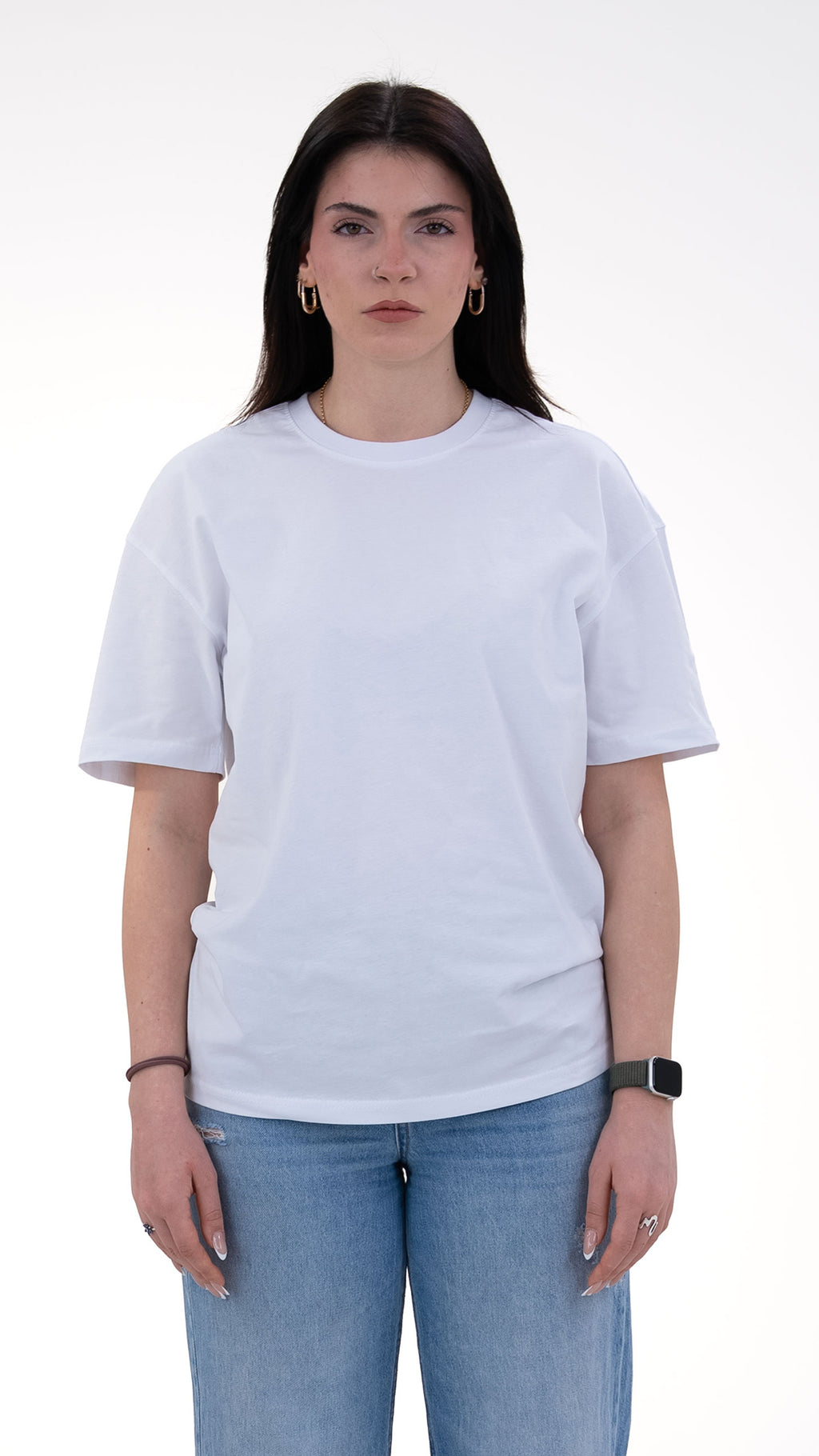 BASS Basic Premium Oversize Tişört Beyaz