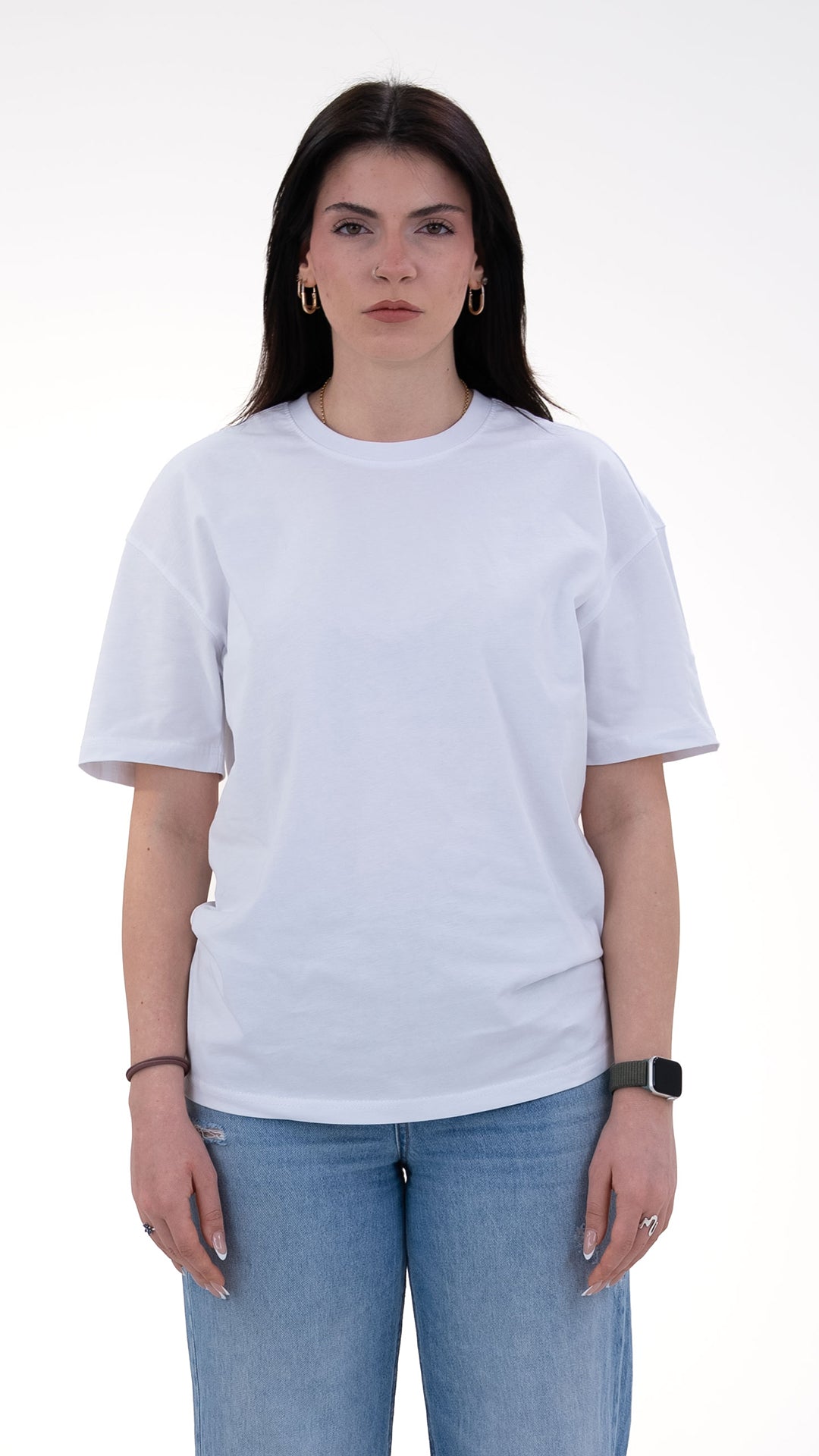 BASS Basic Premium Oversize Tişört Beyaz