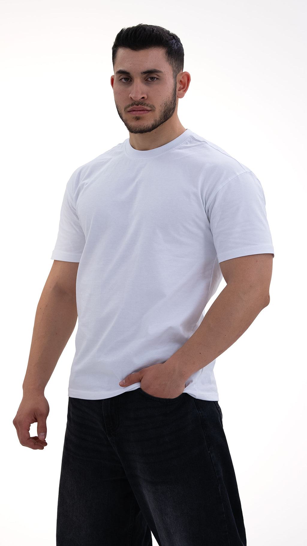 BASS Basic Premium Oversize Tişört Beyaz
