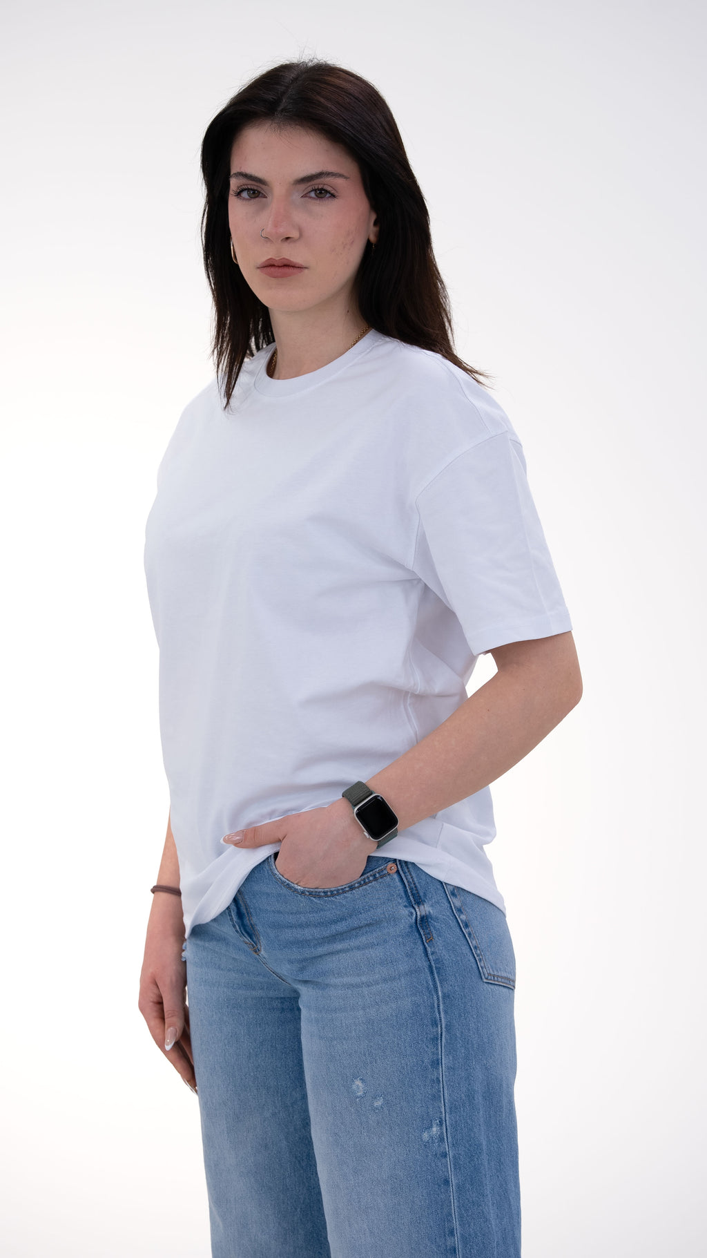 BASS Basic Premium Oversize Tişört Beyaz