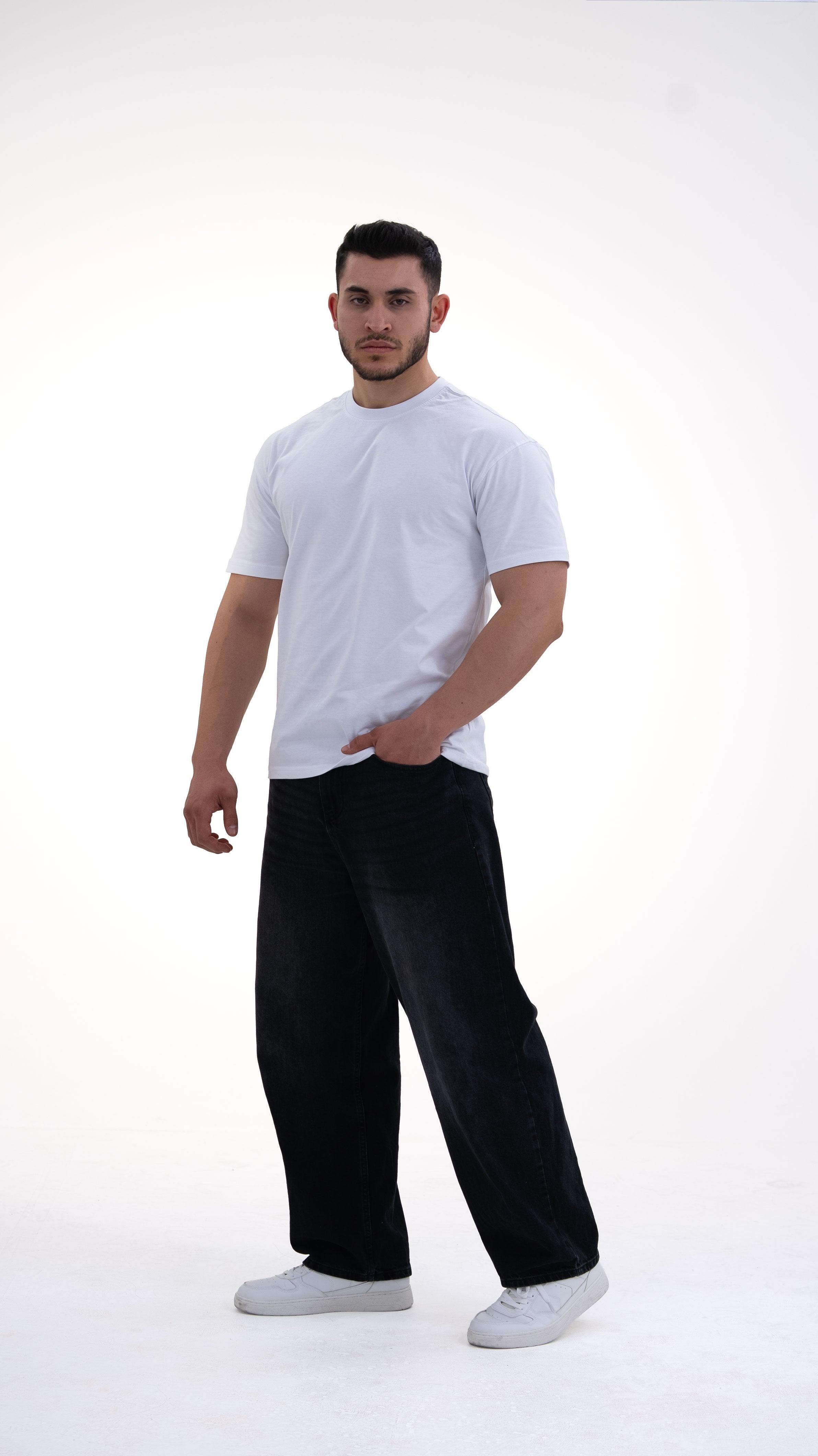 BASS Basic Premium Oversize Tişört Beyaz