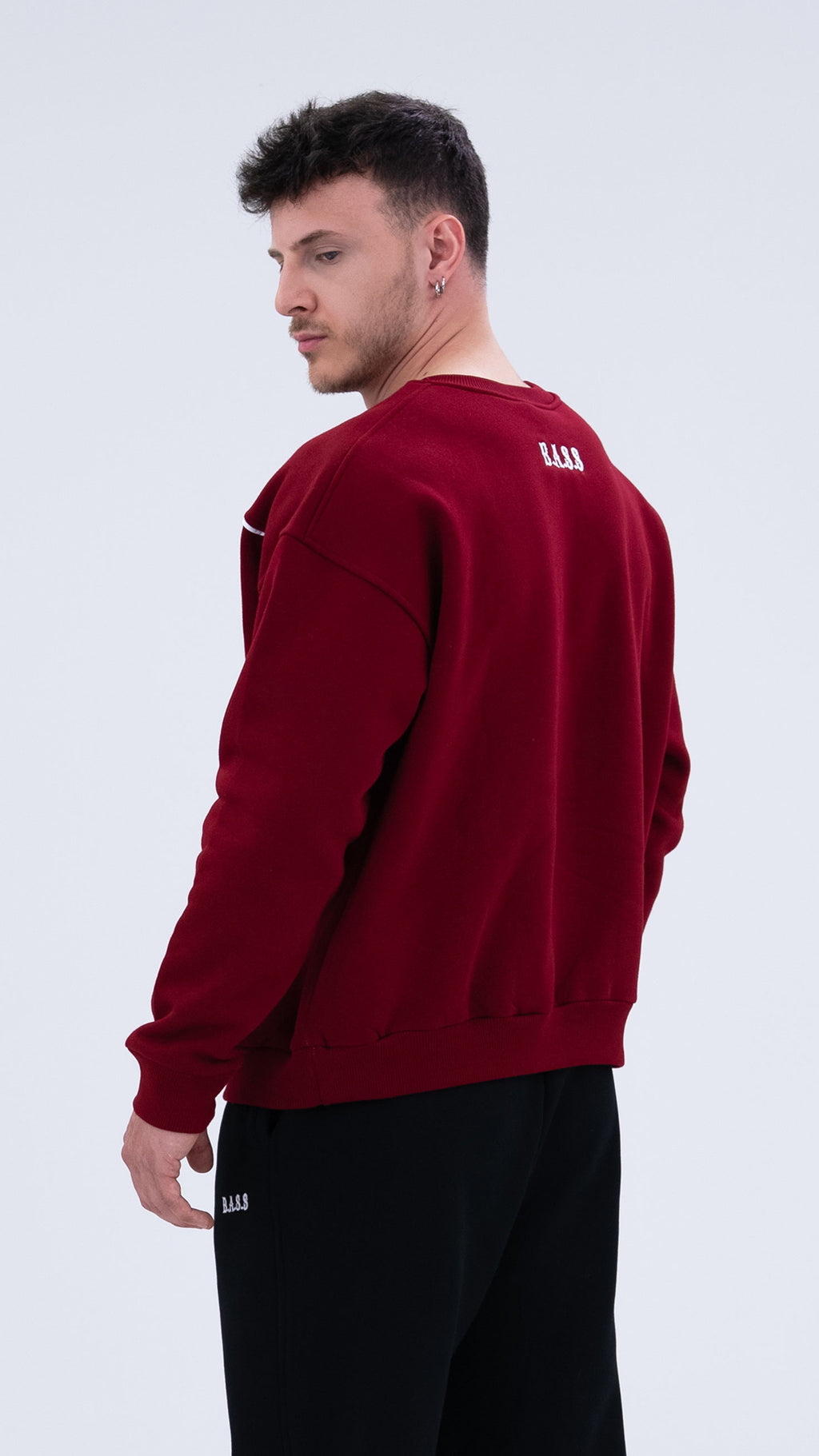 BASS Bordo Premium Sweatshirt Beyaz