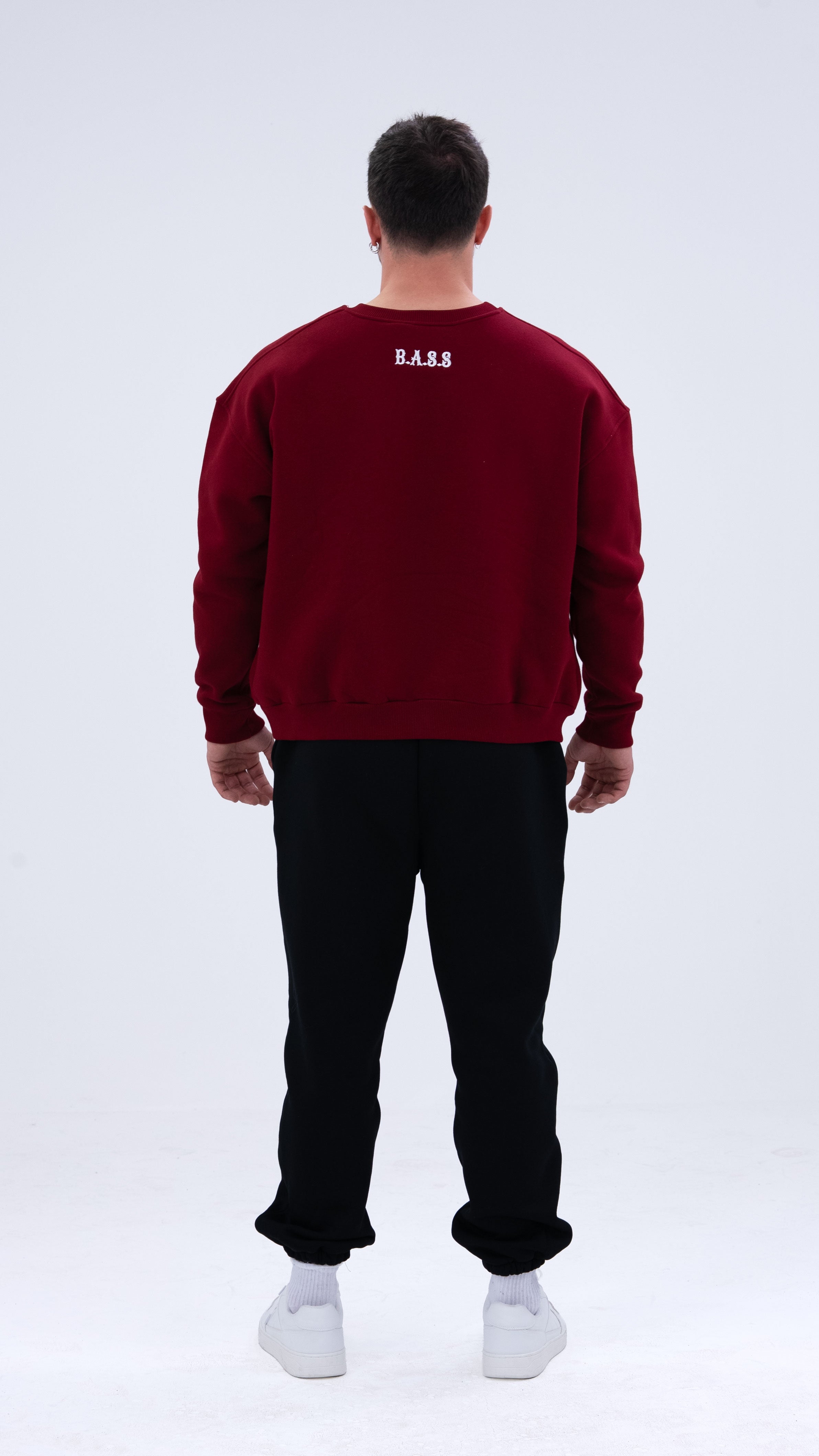 BASS Bordo Premium Sweatshirt Beyaz