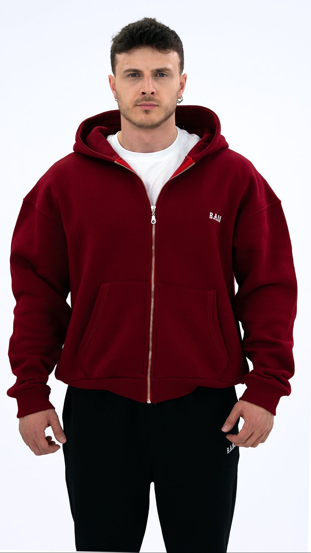 BASS Premium Oversize Hoodie Bordo