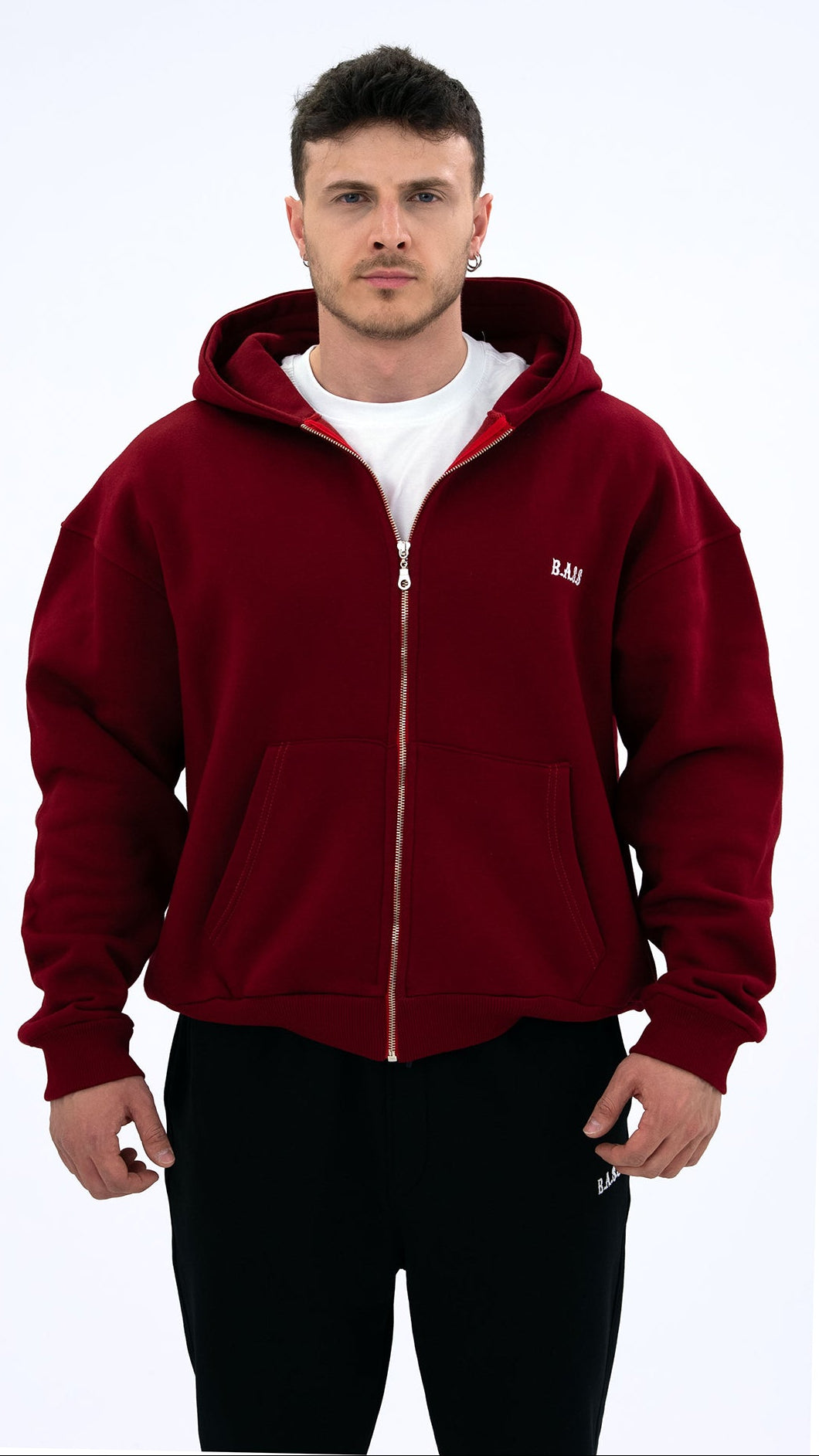 BASS Premium Oversize Hoodie Bordo