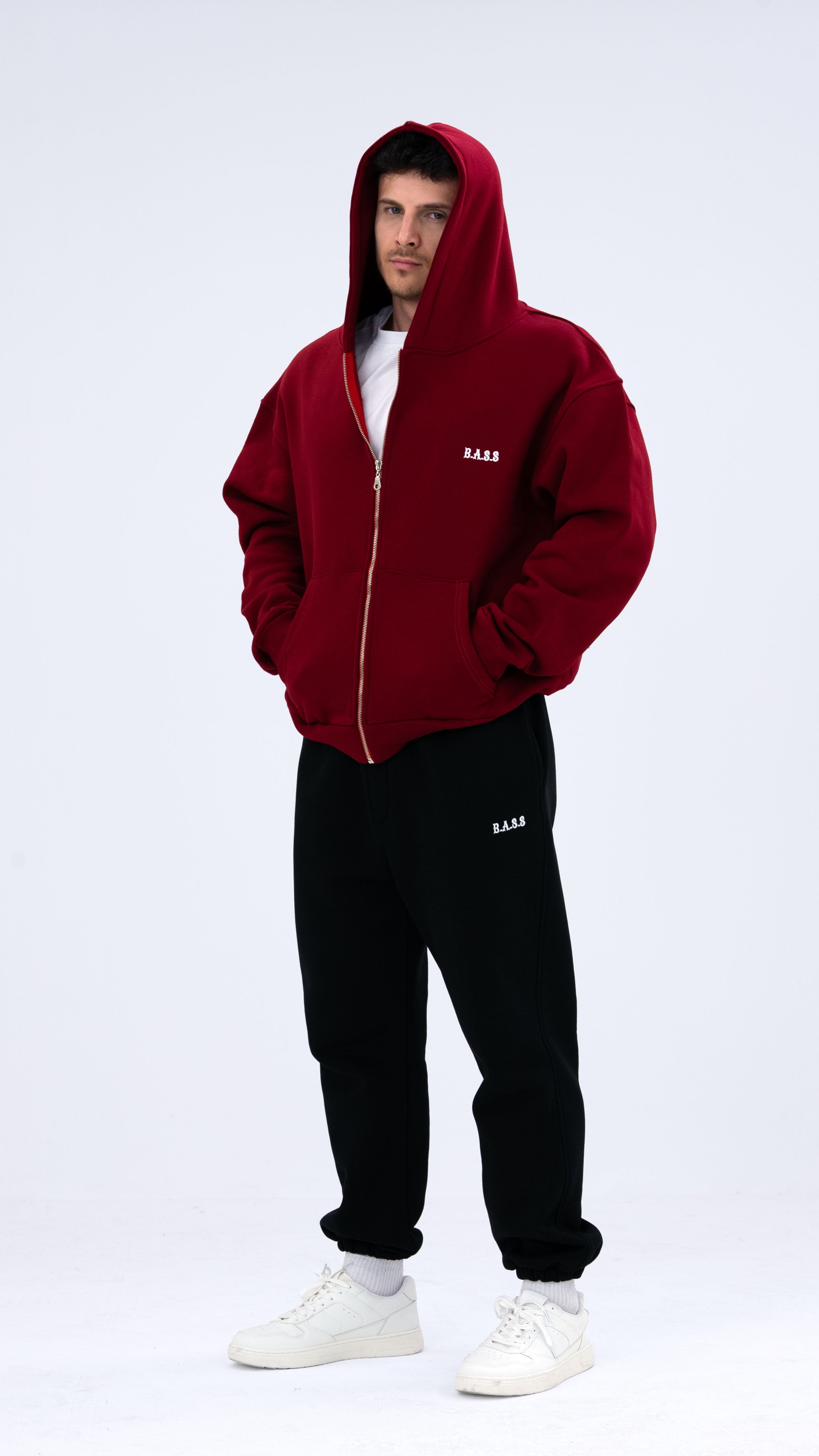 BASS Premium Oversize Hoodie Bordo