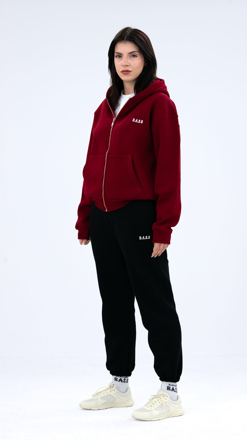 BASS Premium Oversize Hoodie Bordo