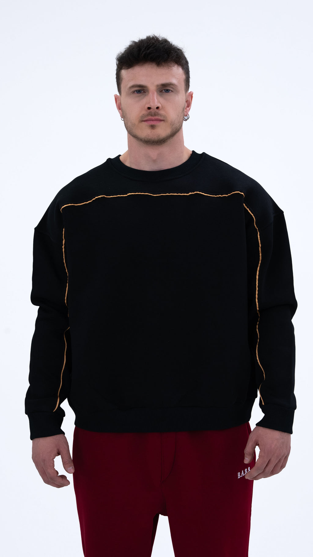 BASS Siyah Premium Sweatshirt Gold