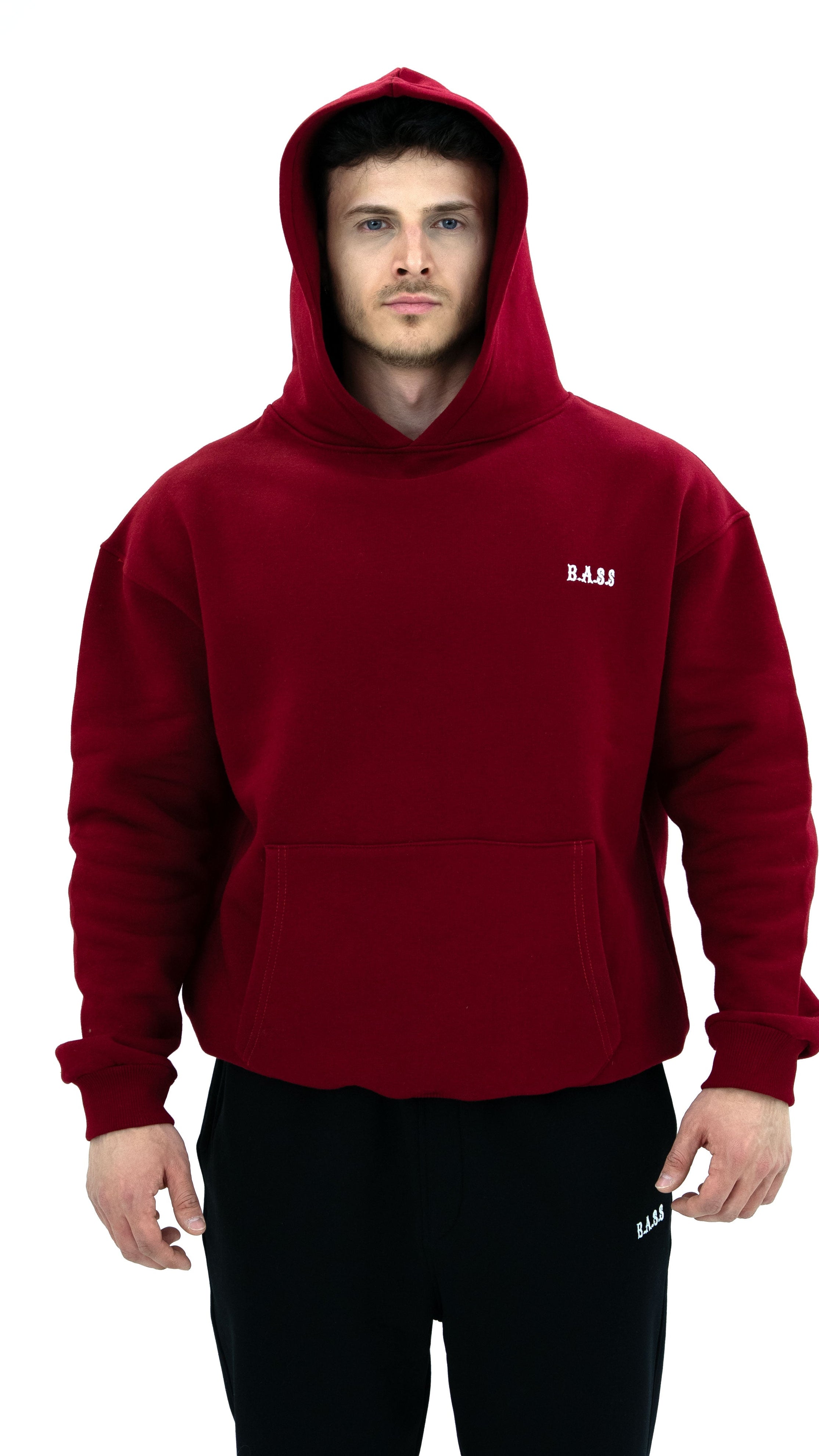 BASS Premium Oversize Hoodie Bordo