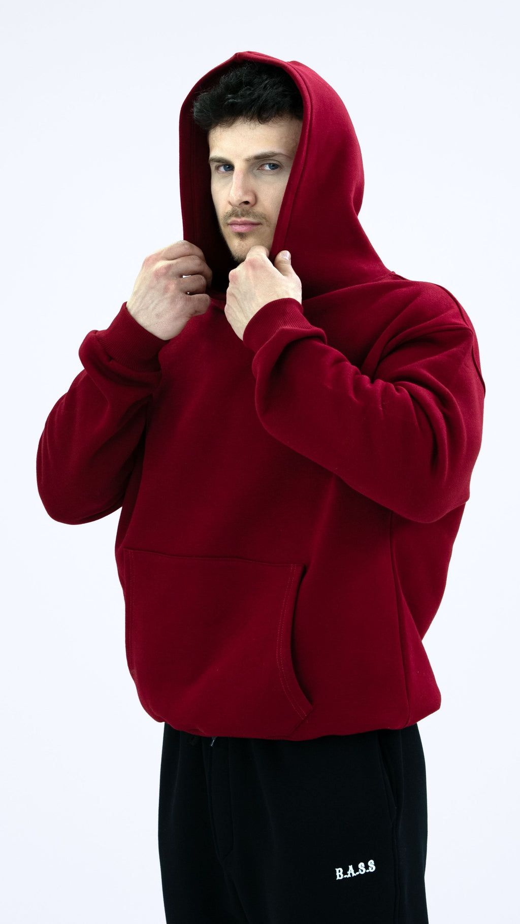 BASS Premium Oversize Hoodie Bordo