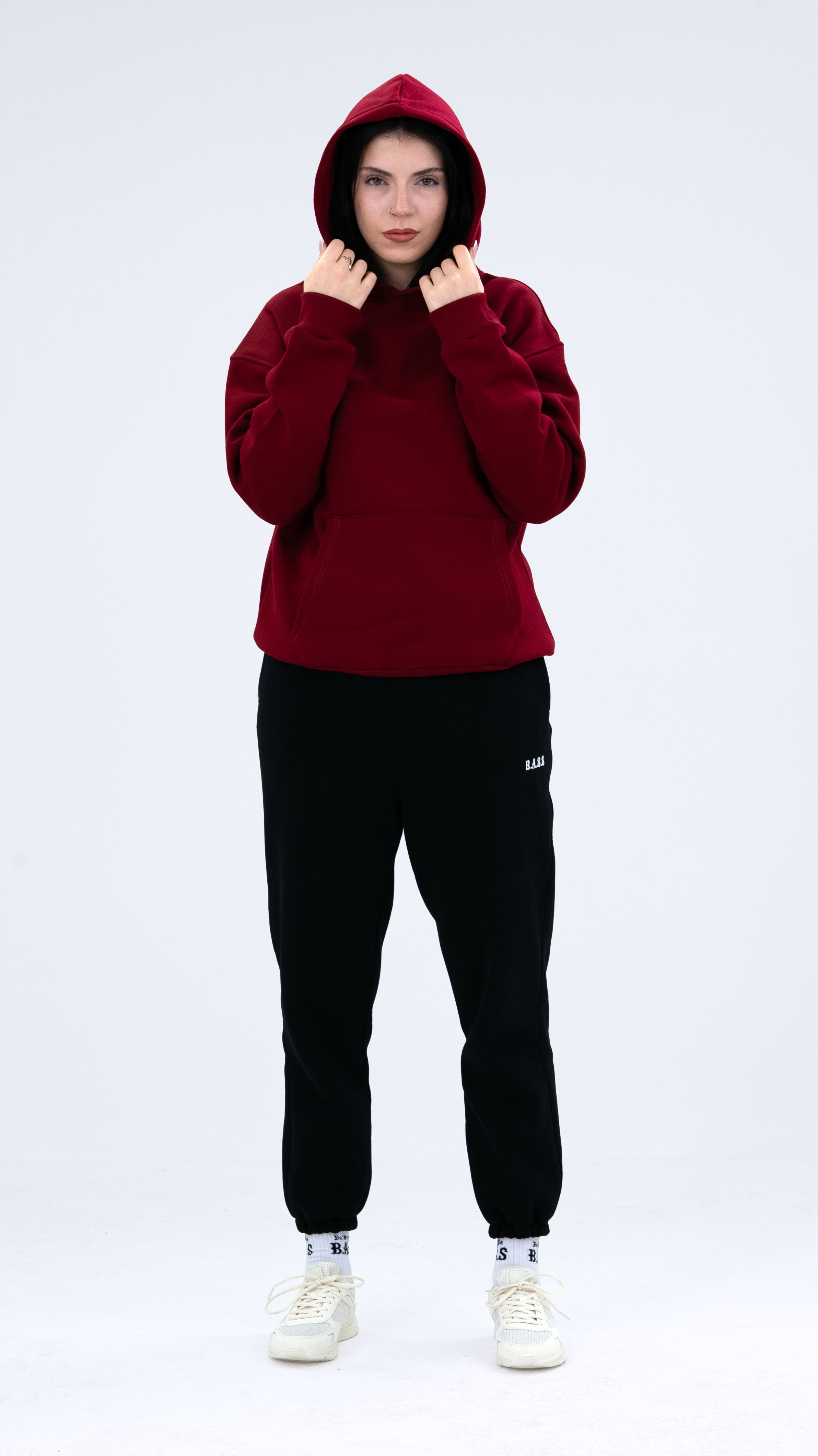 BASS Premium Oversize Hoodie Bordo