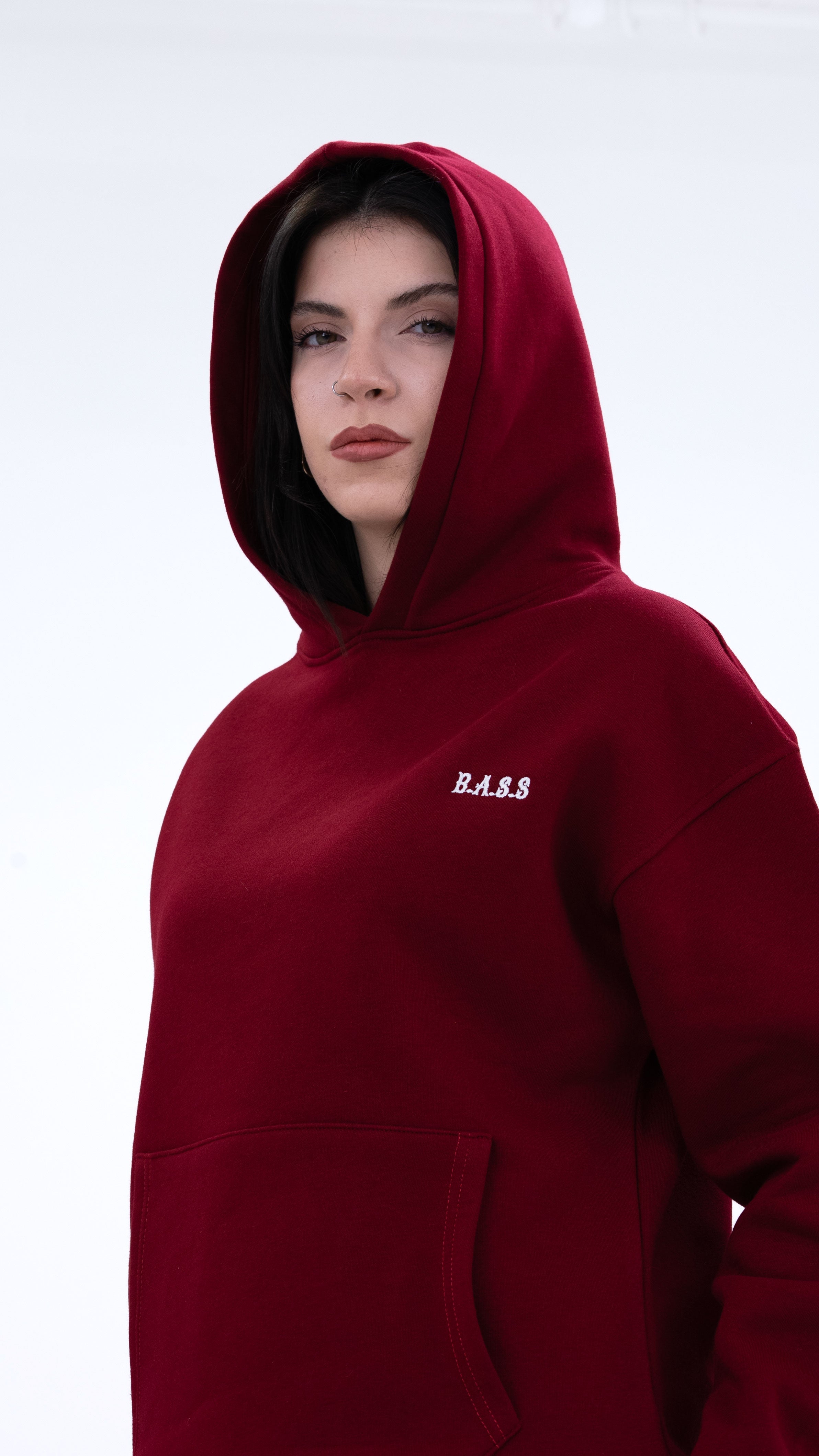 BASS Premium Oversize Hoodie Bordo