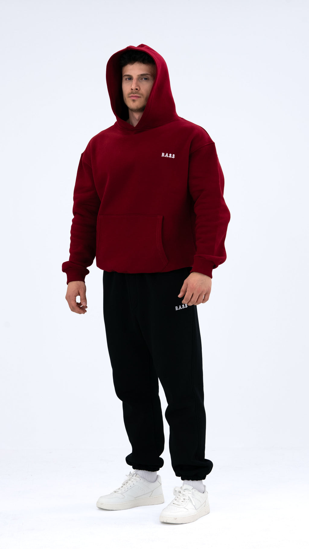 BASS Premium Oversize Hoodie Bordo