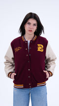 BASS Premium Kaşe Oversize Kolej Mont Bordo