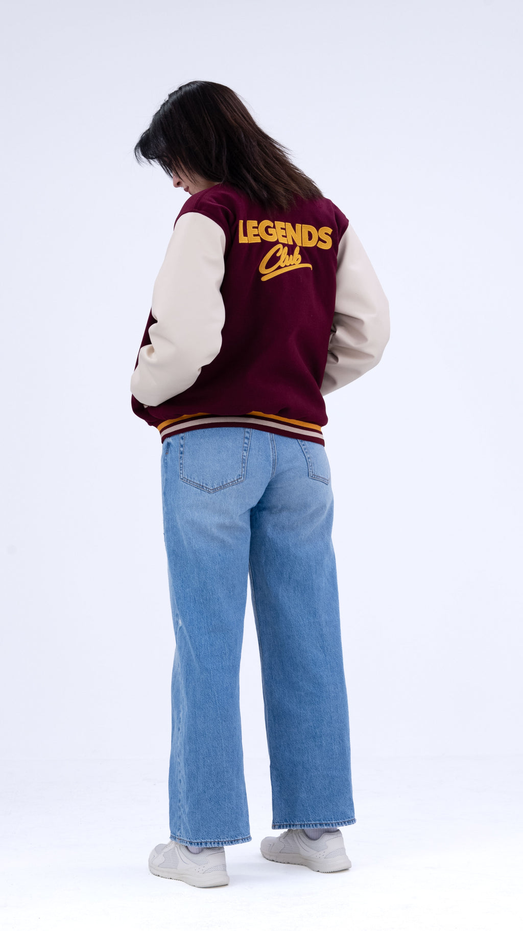 BASS Premium Kaşe Oversize Kolej Mont Bordo