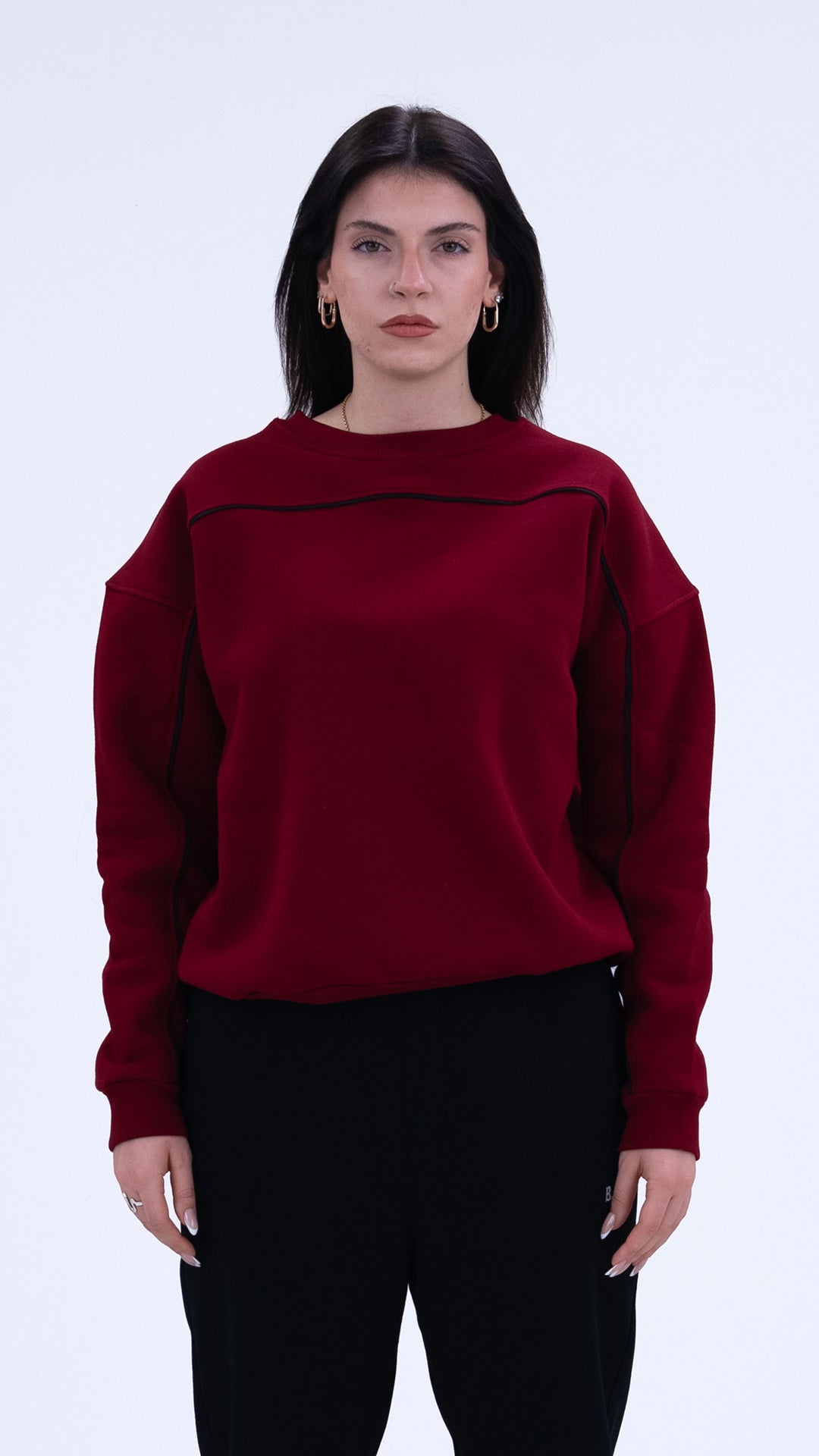 BASS Bordo Premium Sweatshirt Siyah