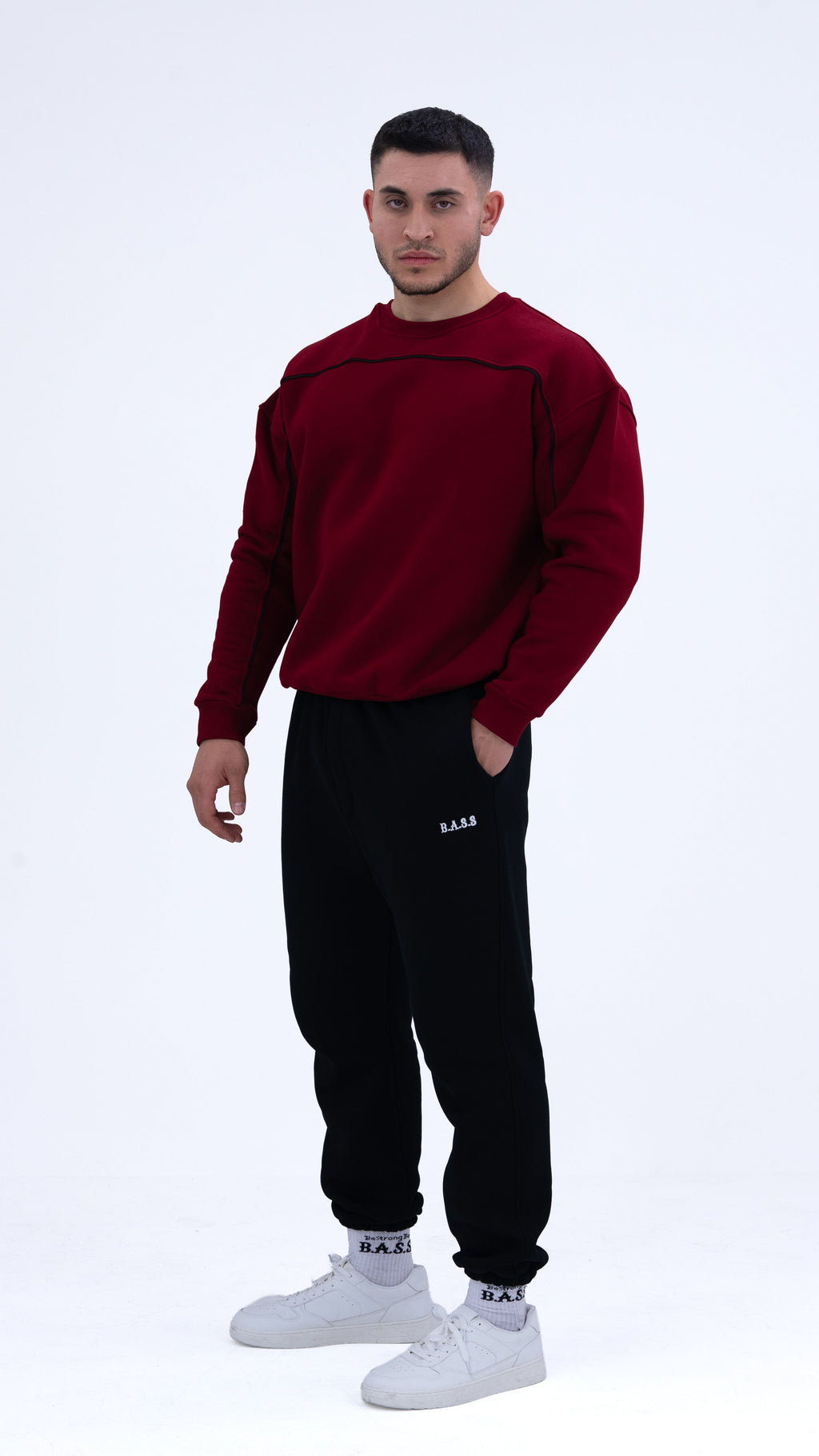 BASS Bordo Premium Sweatshirt Siyah