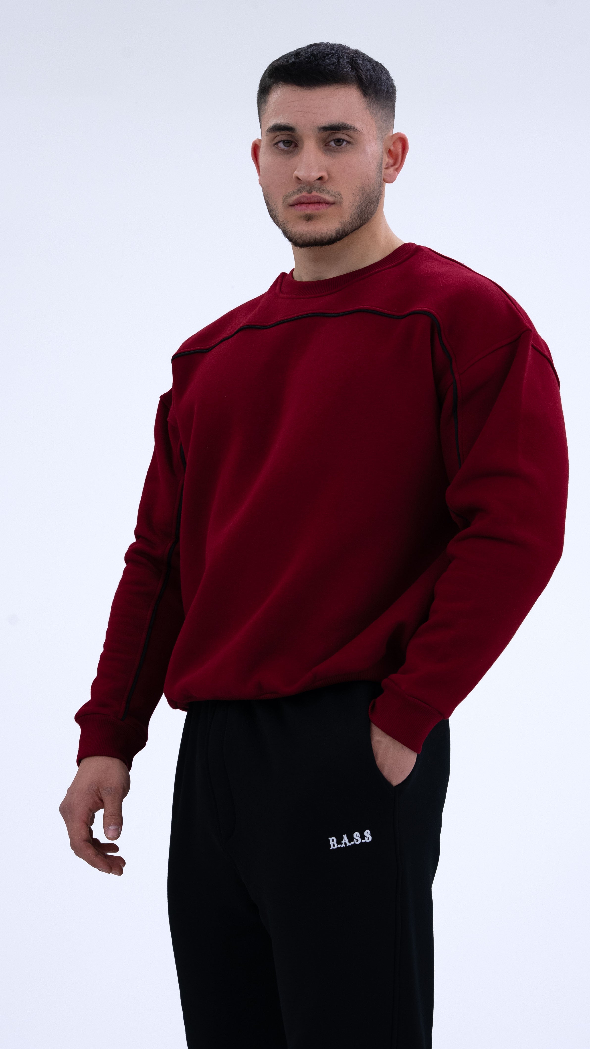 BASS Bordo Premium Sweatshirt Siyah