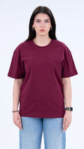 BASS Basic Premium Oversize Tişört Bordo