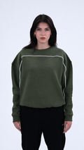 BASS Haki Premium Sweatshirt Beyaz
