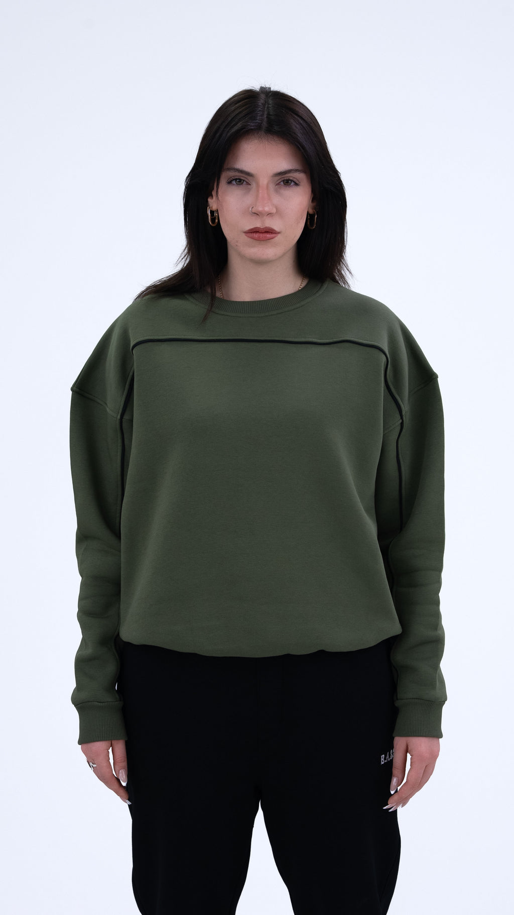 BASS Haki Premium Sweatshirt Siyah