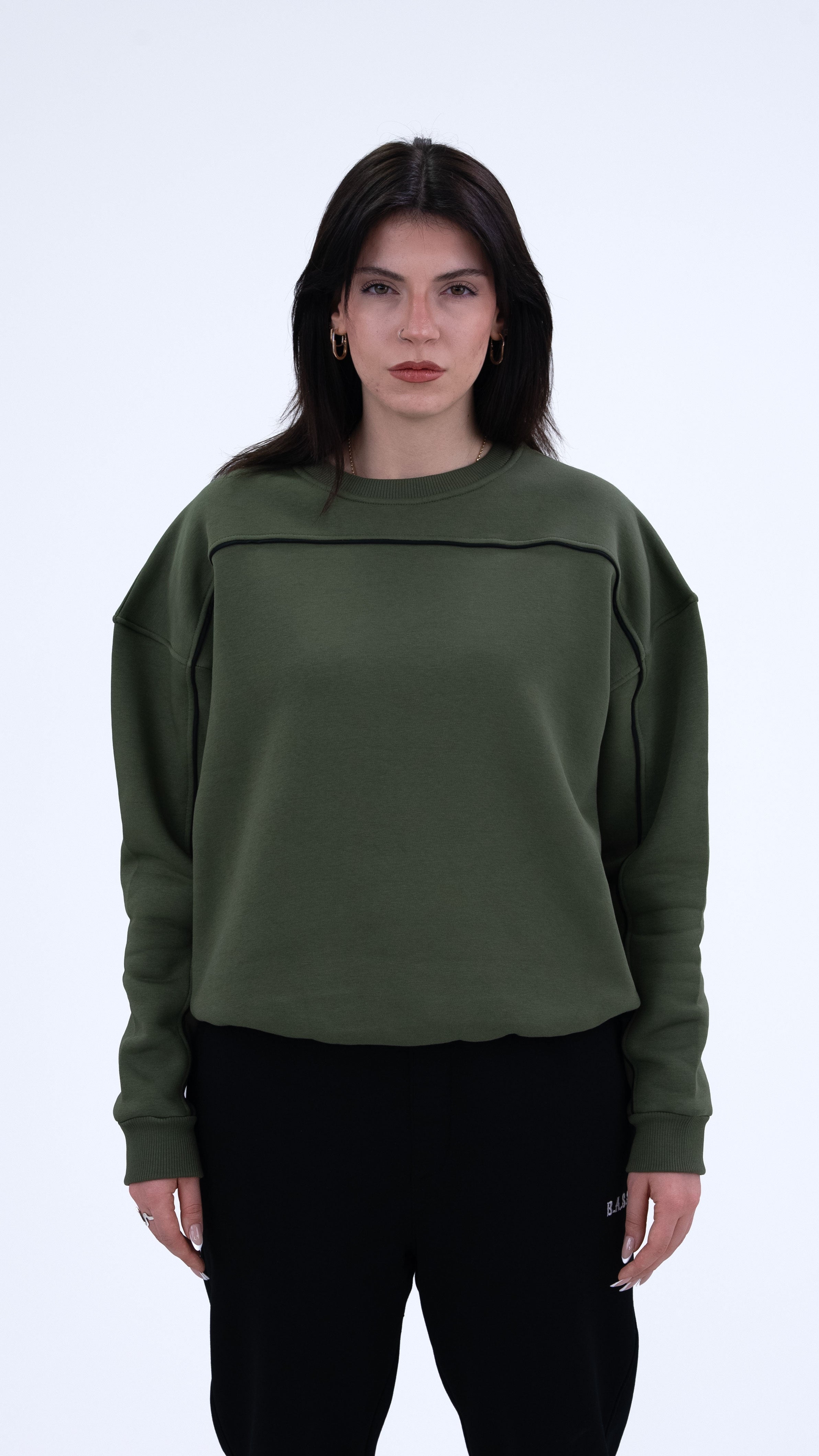 BASS Haki Premium Sweatshirt Siyah