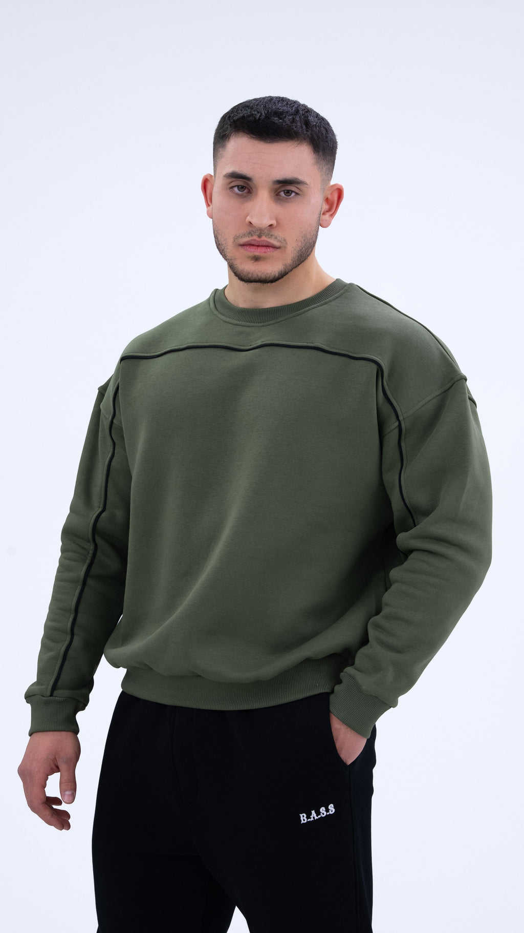 BASS Haki Premium Sweatshirt Siyah