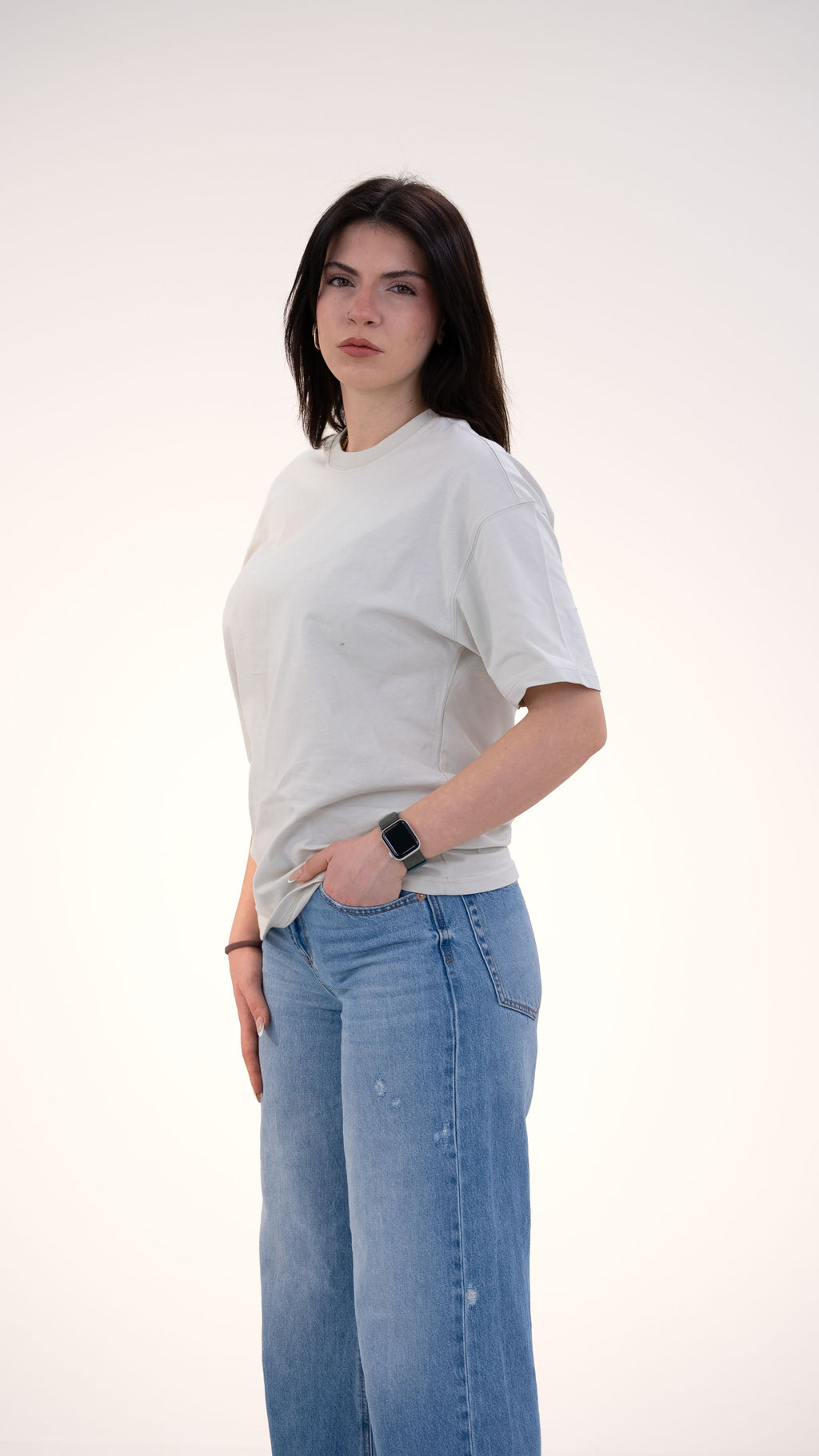 BASS Basic Premium Oversize Tişört Bej
