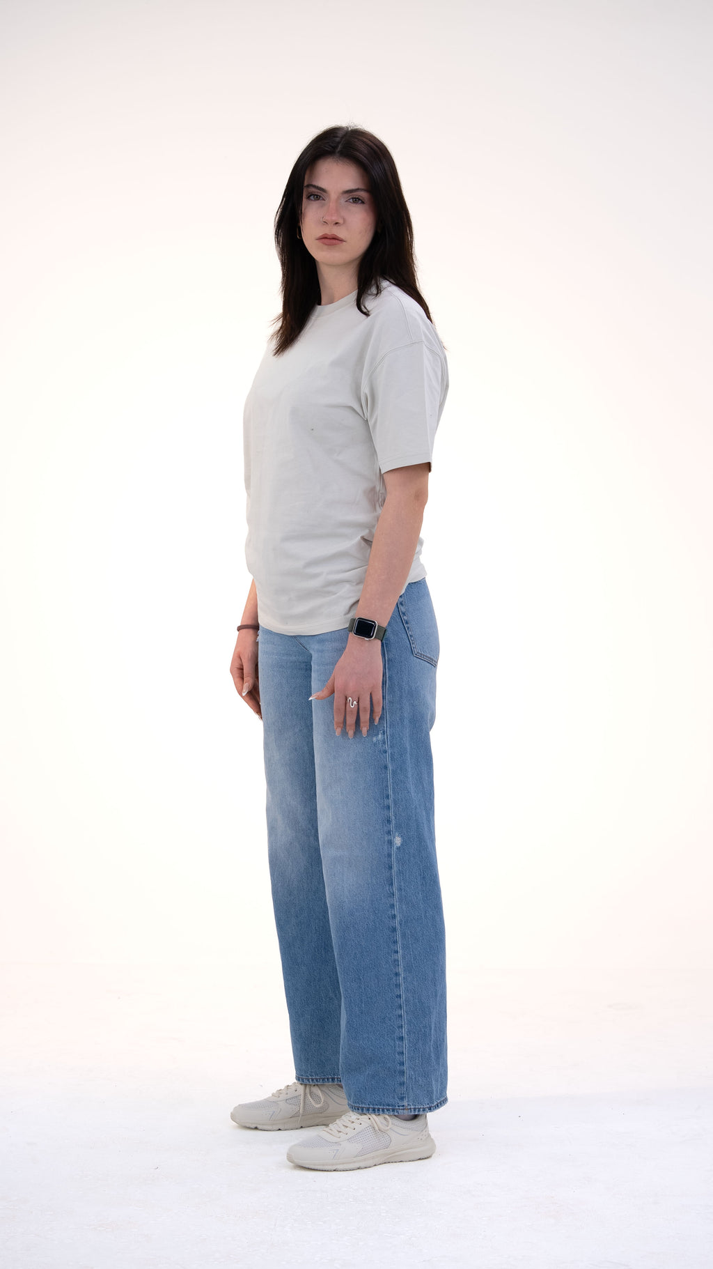 BASS Basic Premium Oversize Tişört Bej