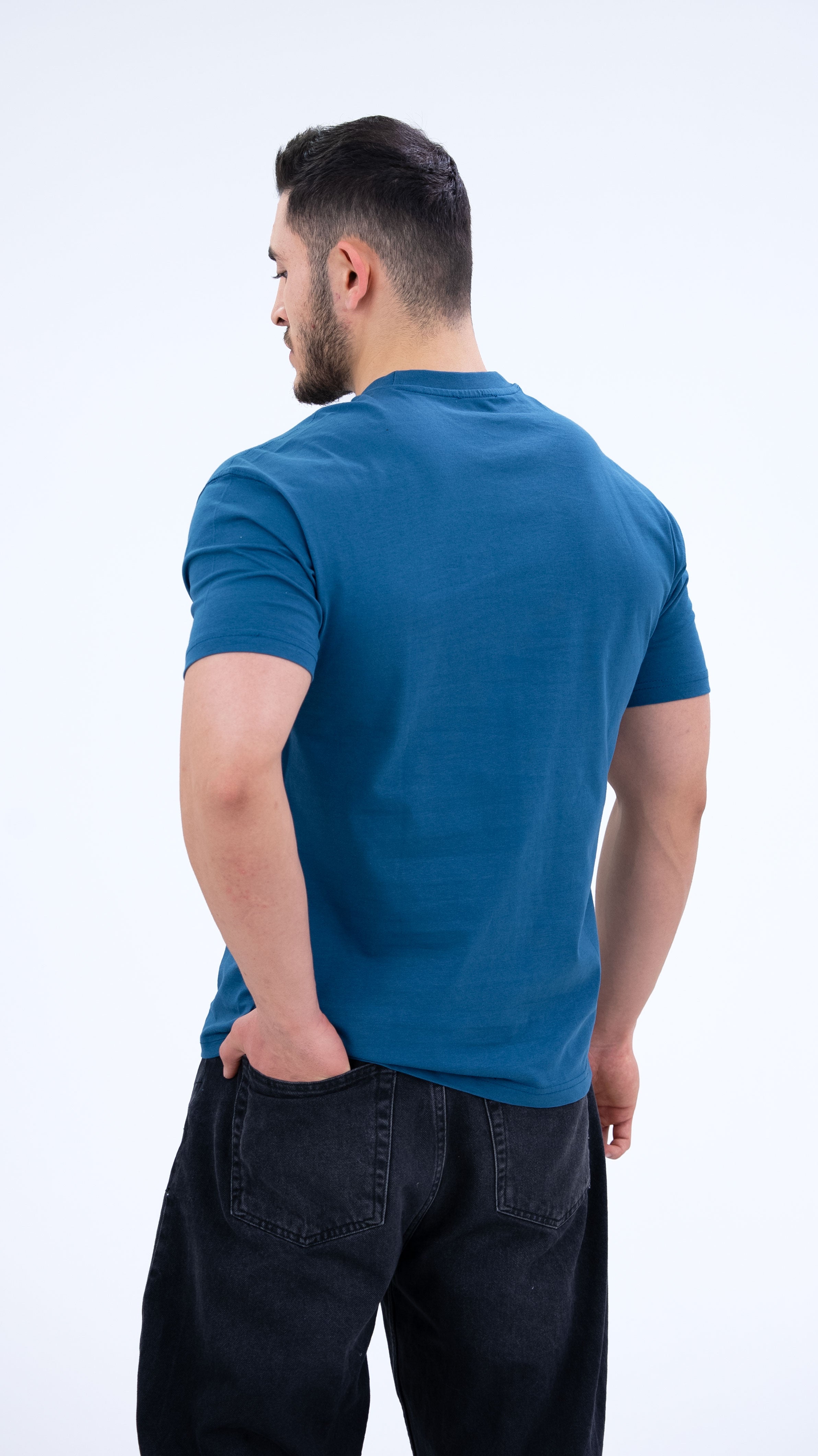 BASS Basic Premium Oversize Tişört Mavi