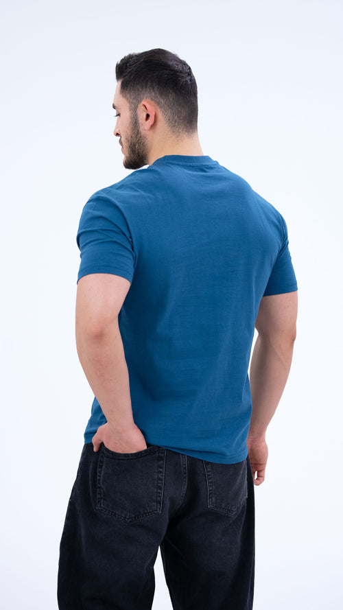 BASS Basic Premium Oversize Tişört Mavi