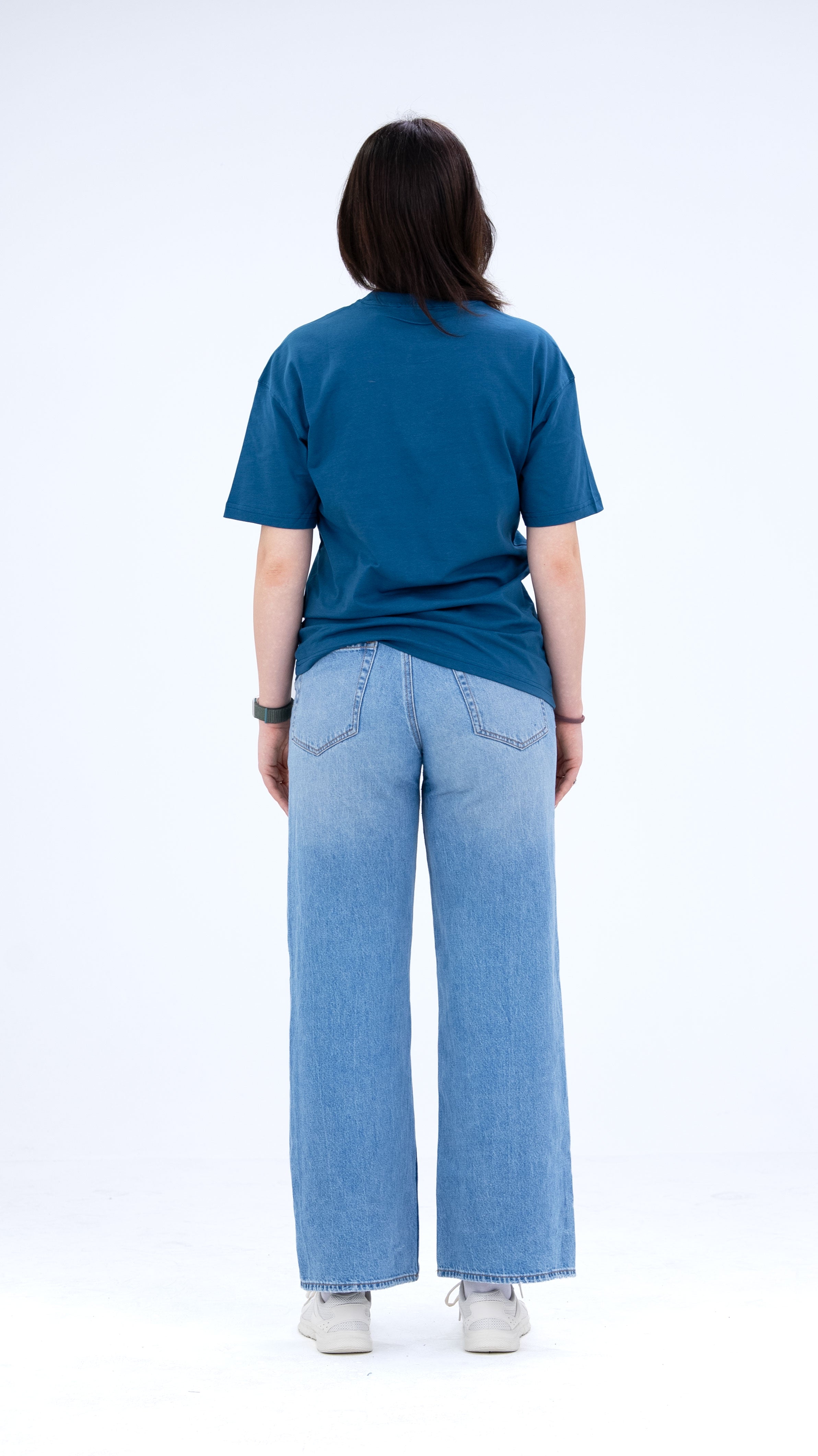 BASS Basic Premium Oversize Tişört Mavi