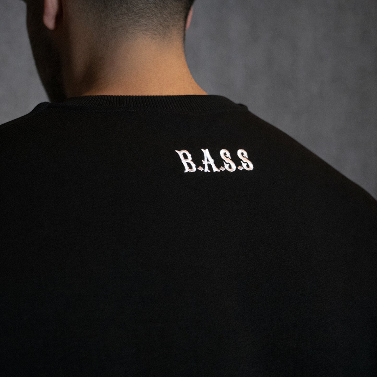 BASS Siyah Crop Hoodie Beyaz