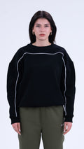 BASS Siyah Premium Sweatshirt Beyaz