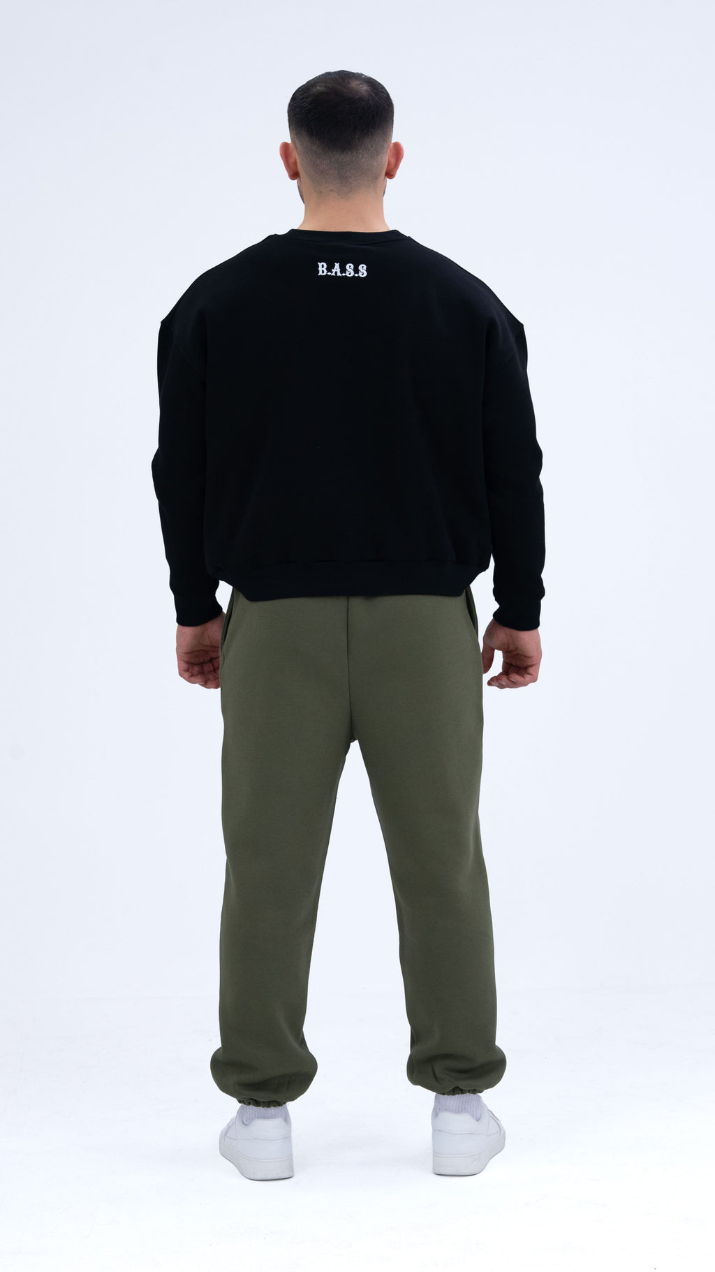 BASS Siyah Premium Sweatshirt Beyaz