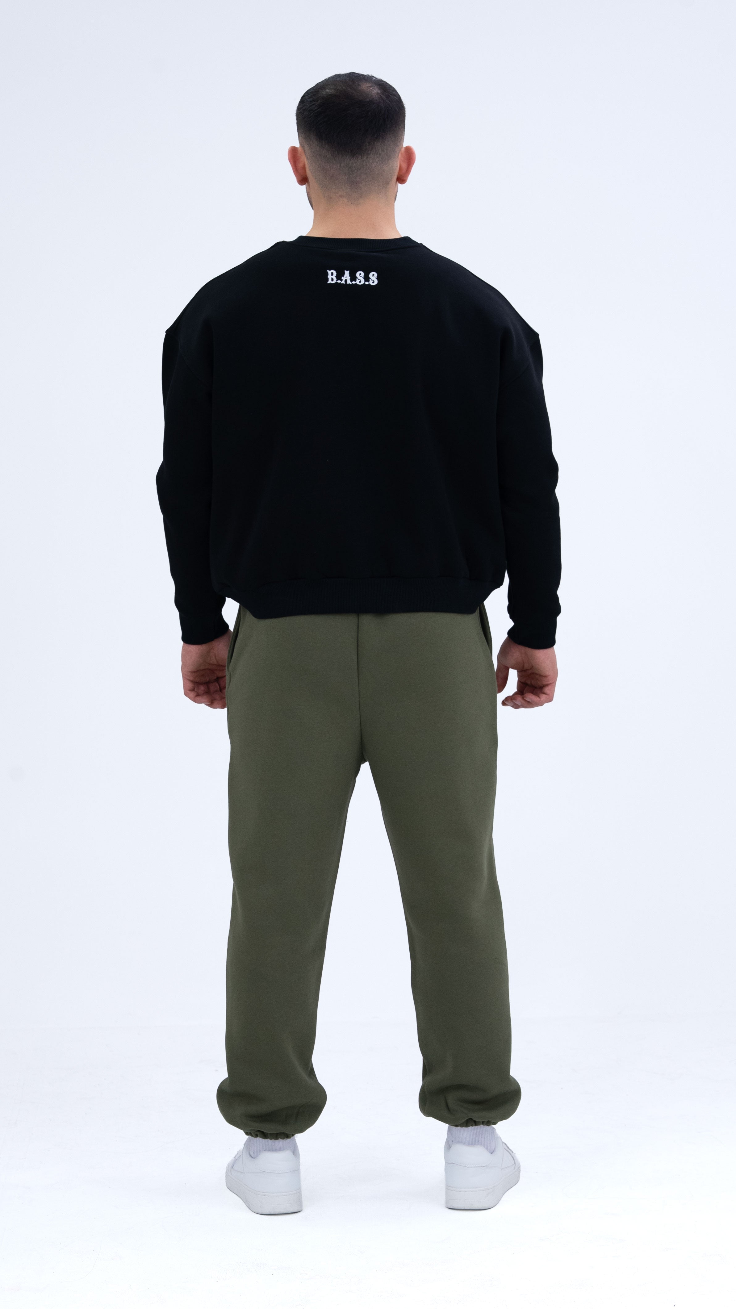BASS Siyah Premium Sweatshirt Beyaz