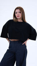 BASS Basic Premium Oversize Crop Siyah
