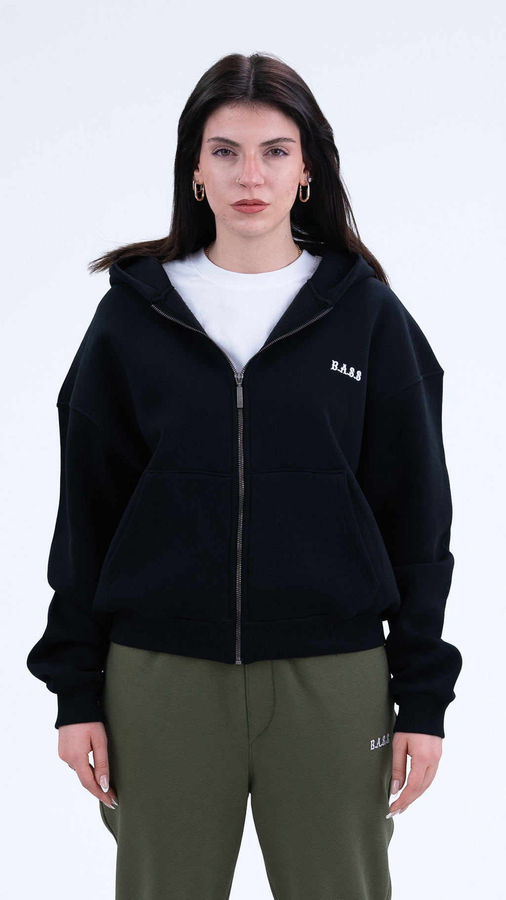 BASS Premium Oversize Hoodie Siyah