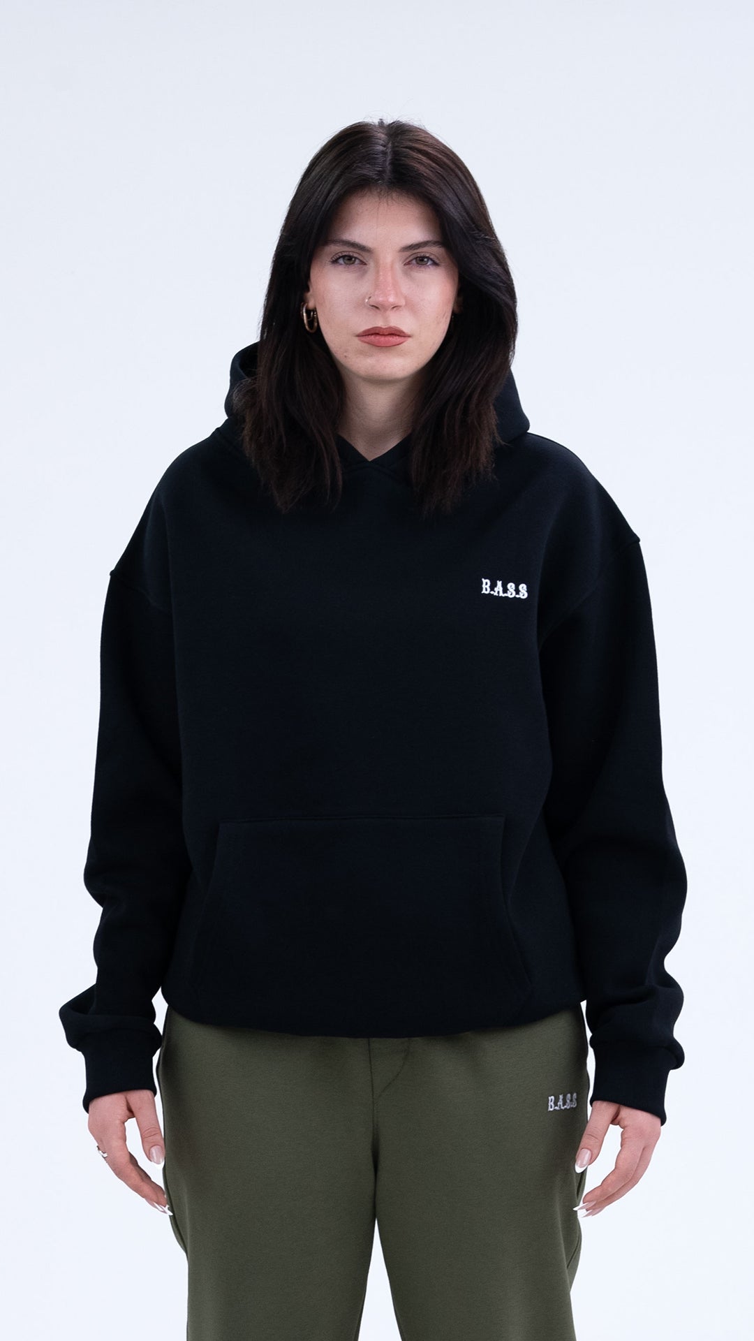 BASS Premium Oversize Hoodie Siyah