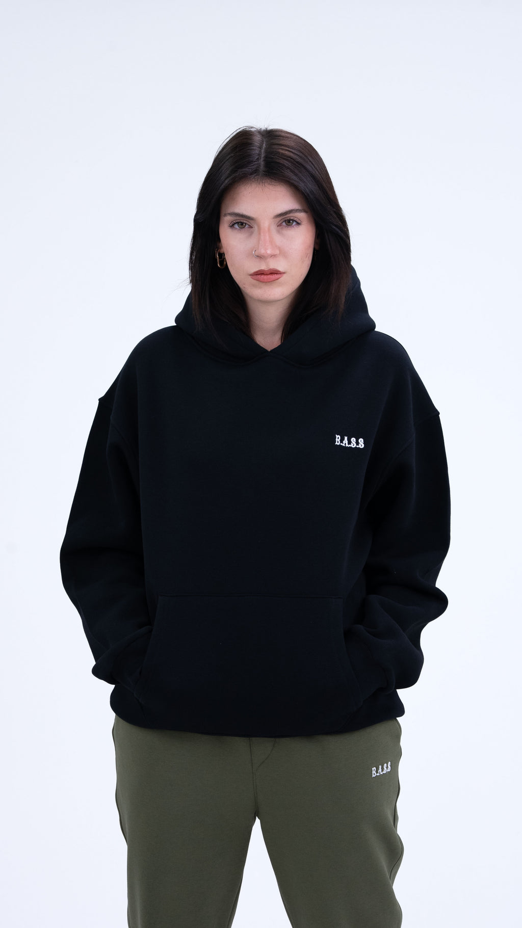 BASS Premium Oversize Hoodie Siyah