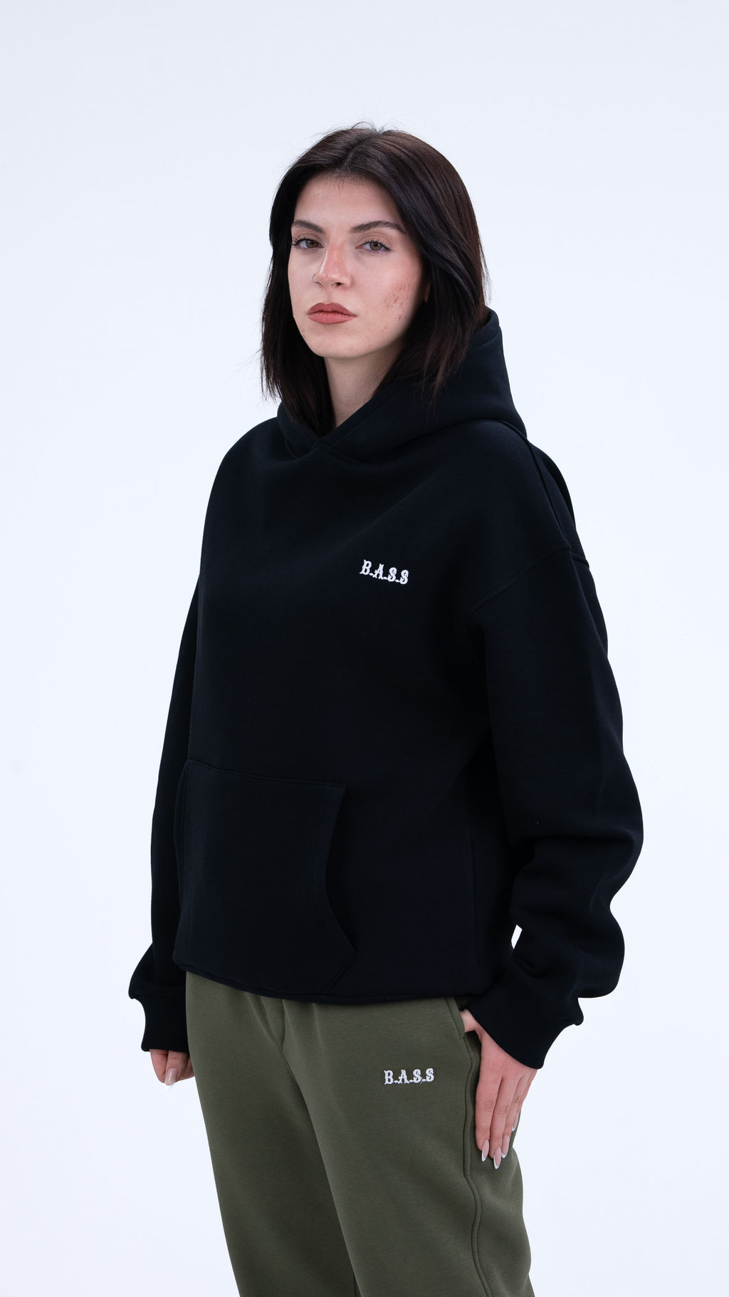 BASS Premium Oversize Hoodie Siyah