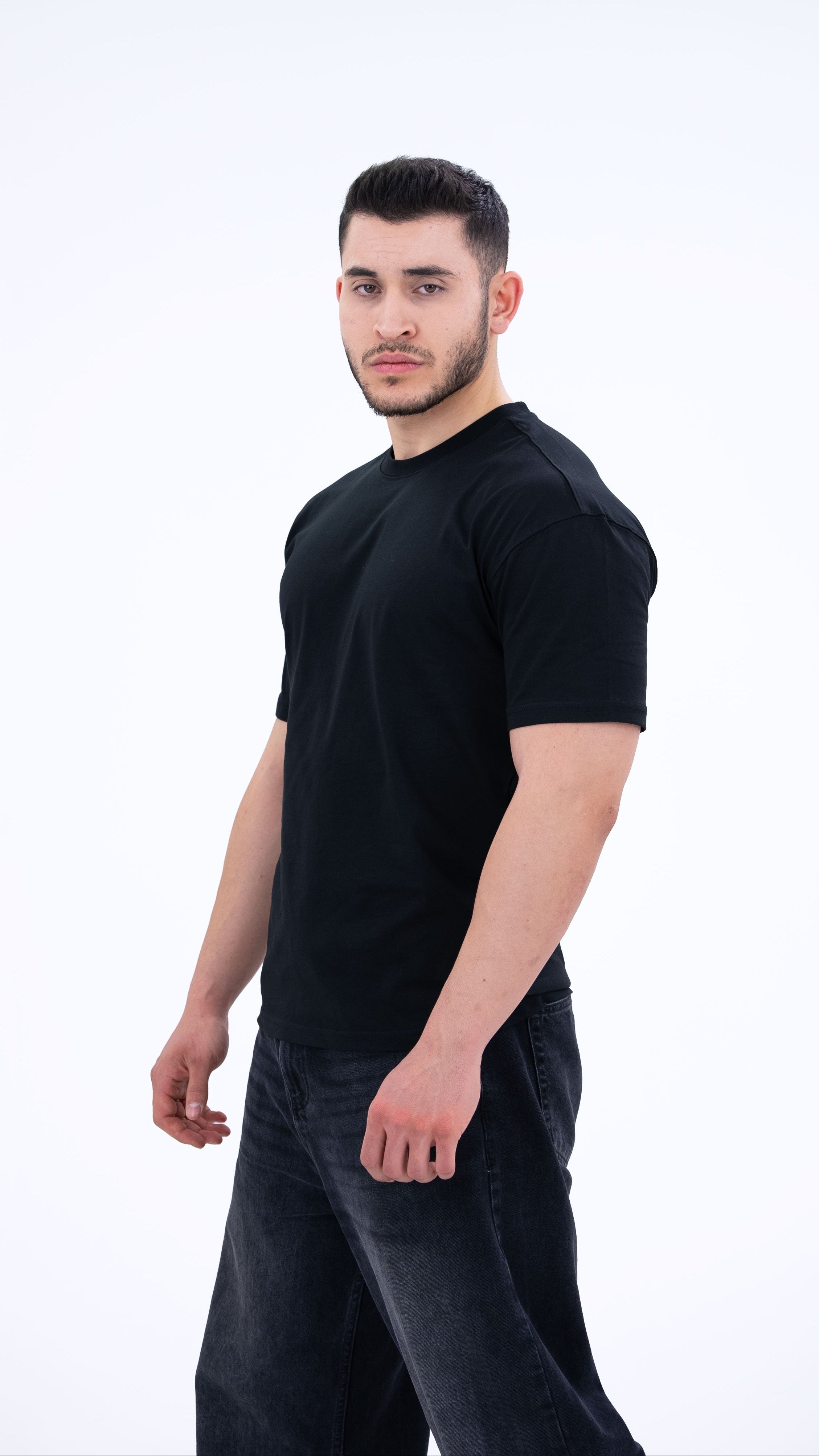 BASS Basic Premium Oversize Tişört Siyah