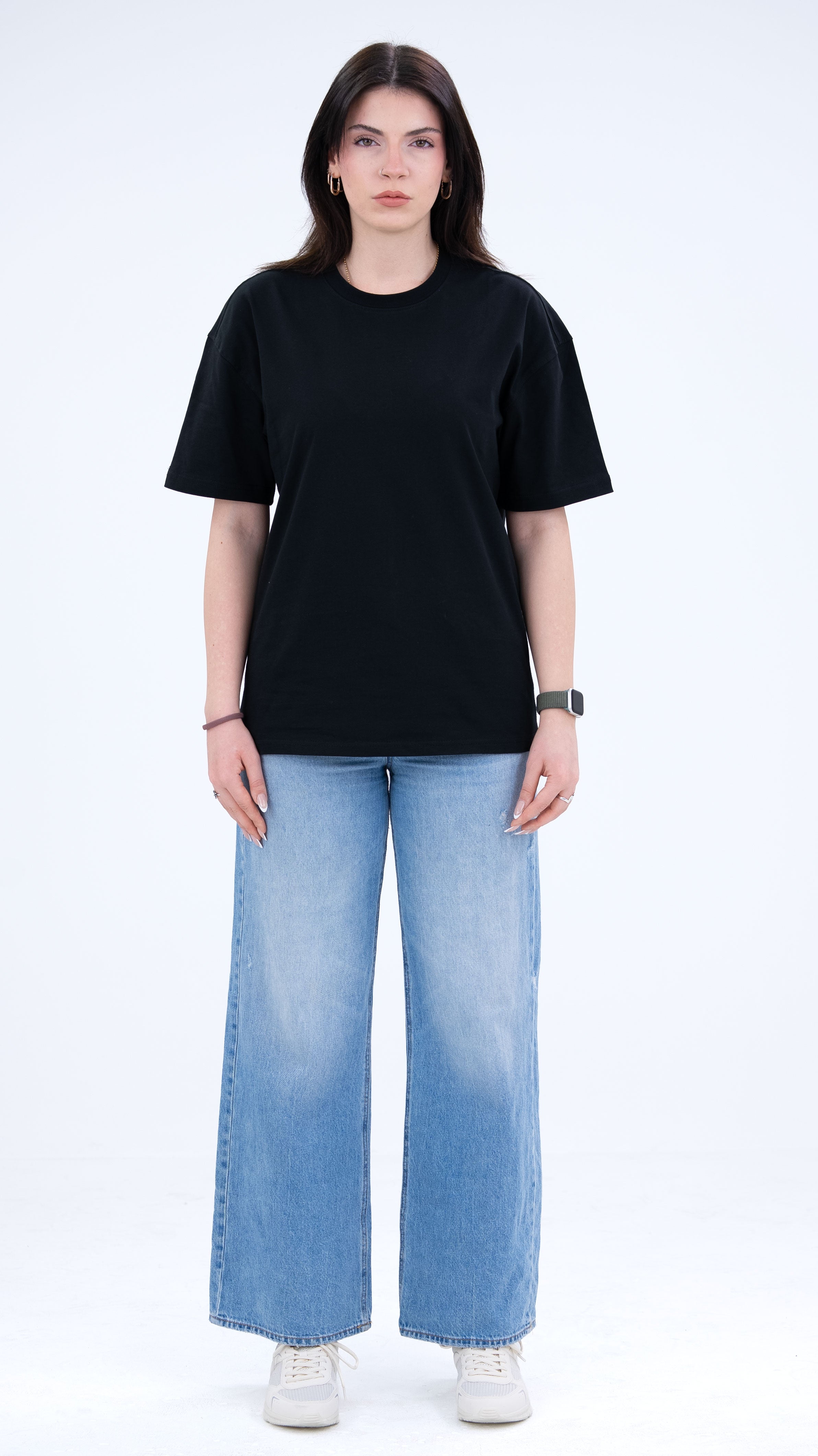 BASS Basic Premium Oversize Tişört Siyah