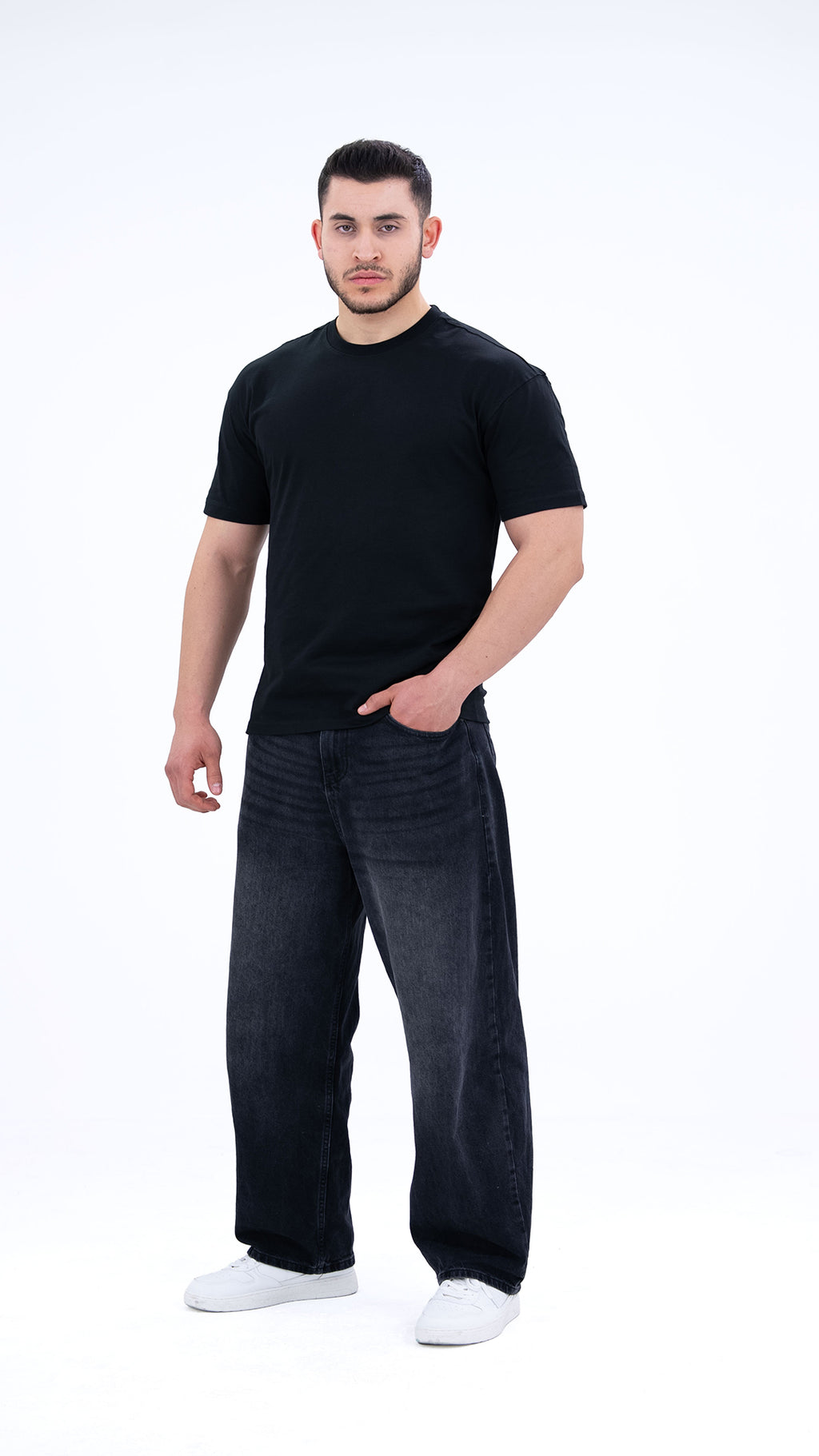 BASS Basic Premium Oversize Tişört Siyah