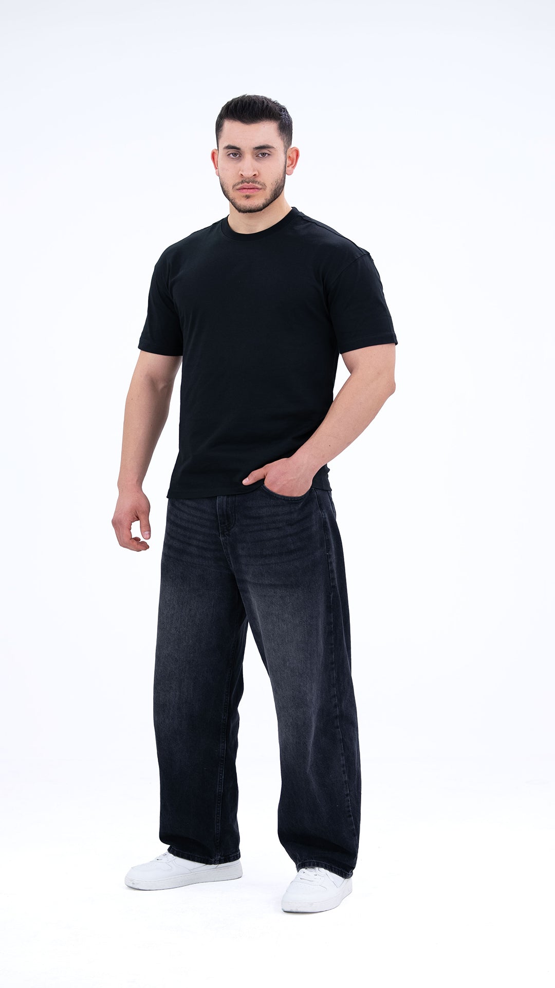 BASS Basic Premium Oversize Tişört Siyah