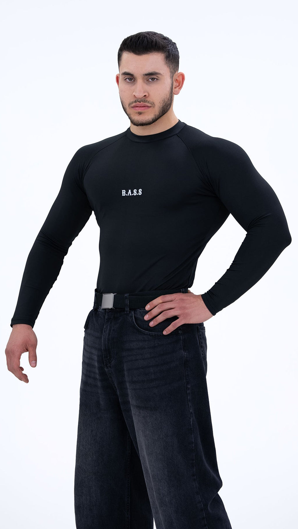 BASS Compression Pro Uzun Kollu Siyah