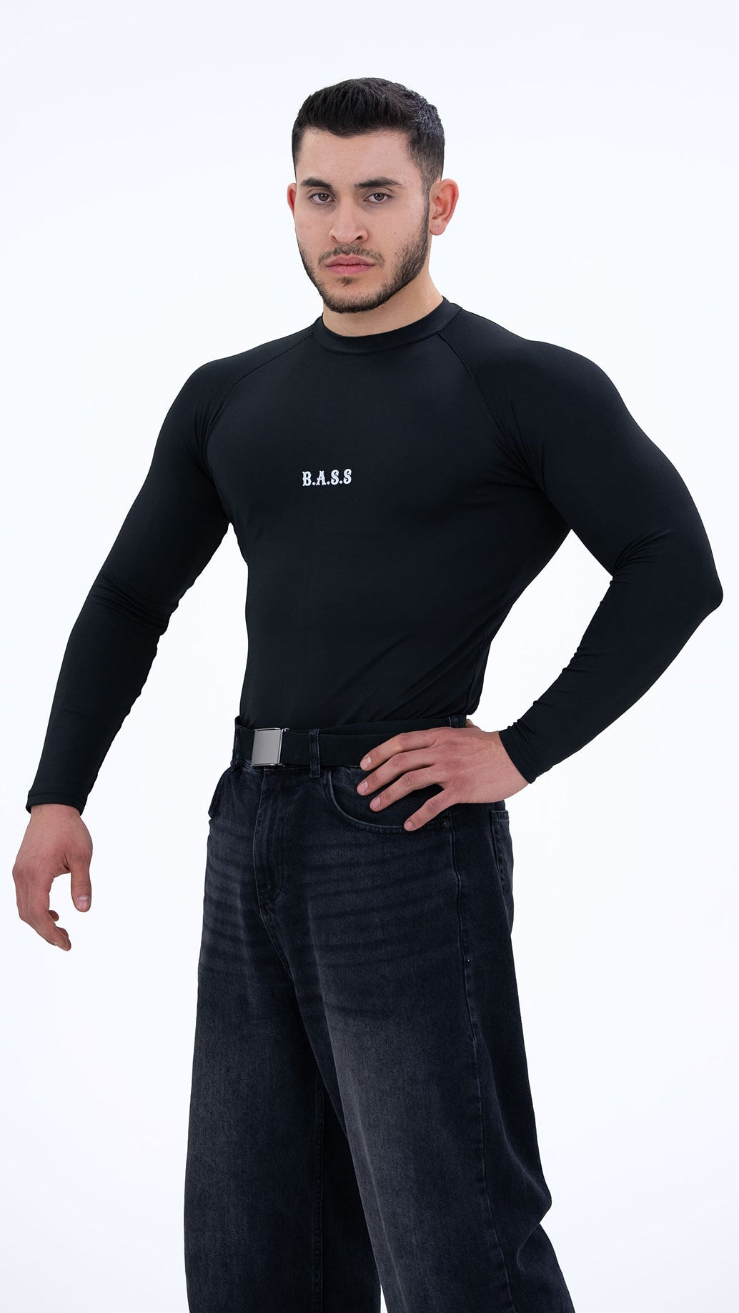 BASS Compression Pro Uzun Kollu Siyah